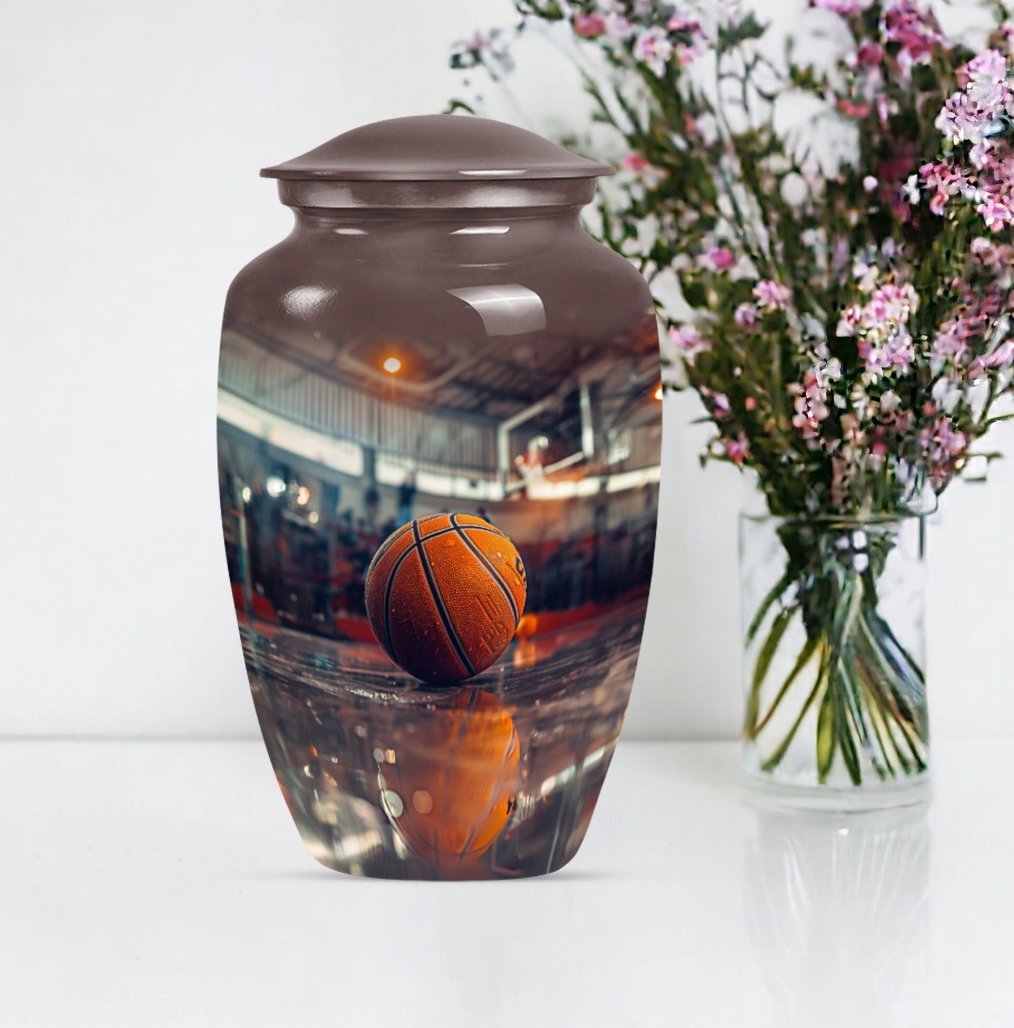Basketball Urn Mom's Solace - Unique Cremation Keepsake