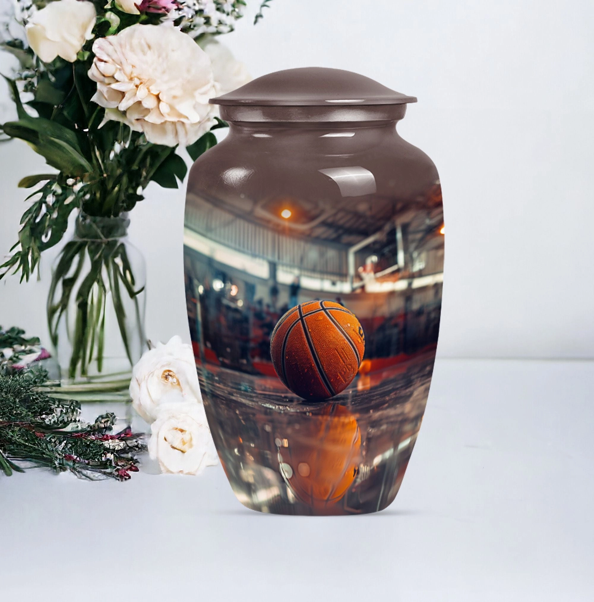 Basketball Urn Mom's Solace - Unique Cremation Keepsake
