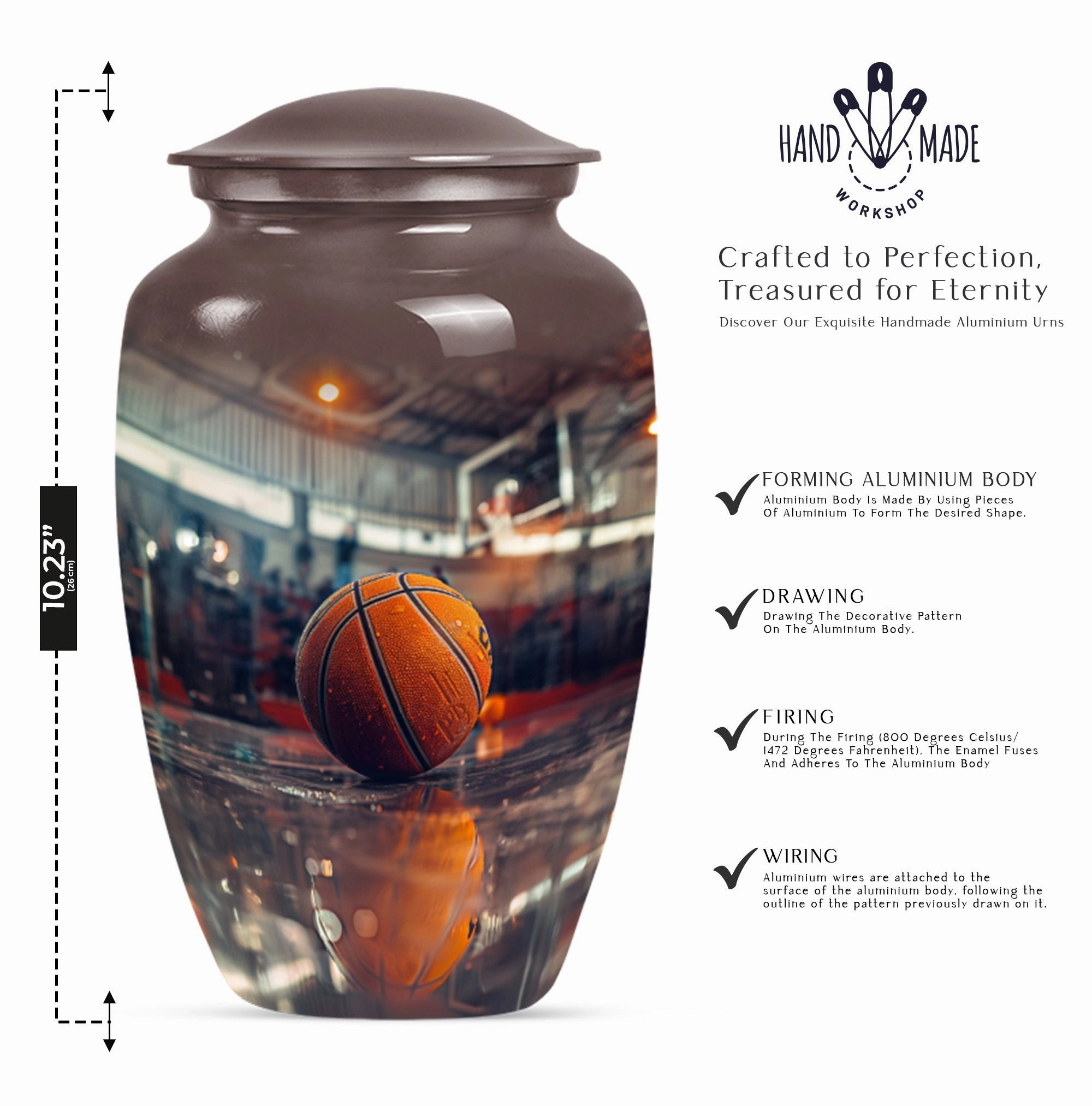 Basketball Urn Mom's Solace - Unique Cremation Keepsake