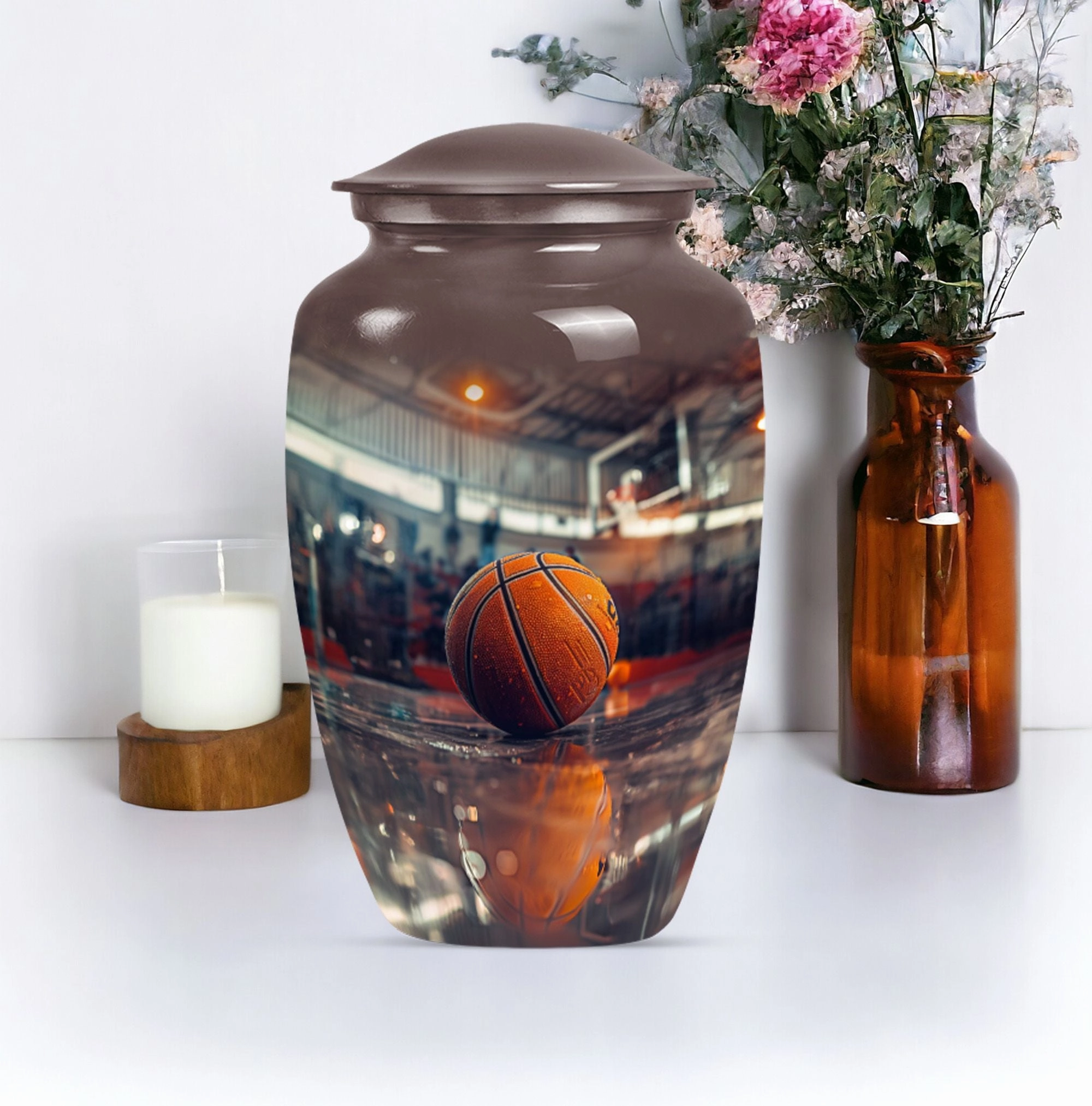 Basketball Urn Mom's Solace - Unique Cremation Keepsake