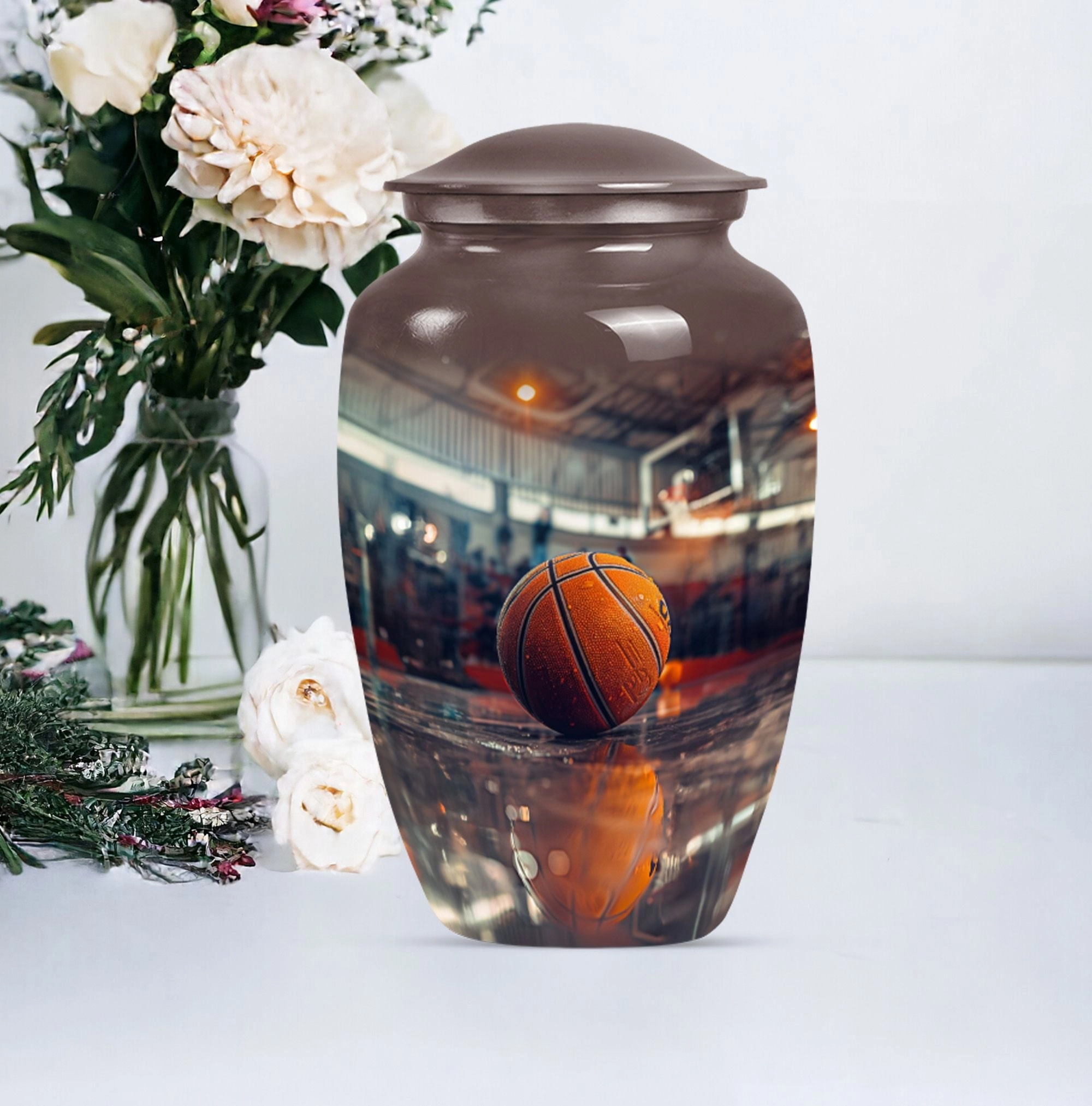 Basketball Urn Mom's Solace - Unique Cremation Keepsake