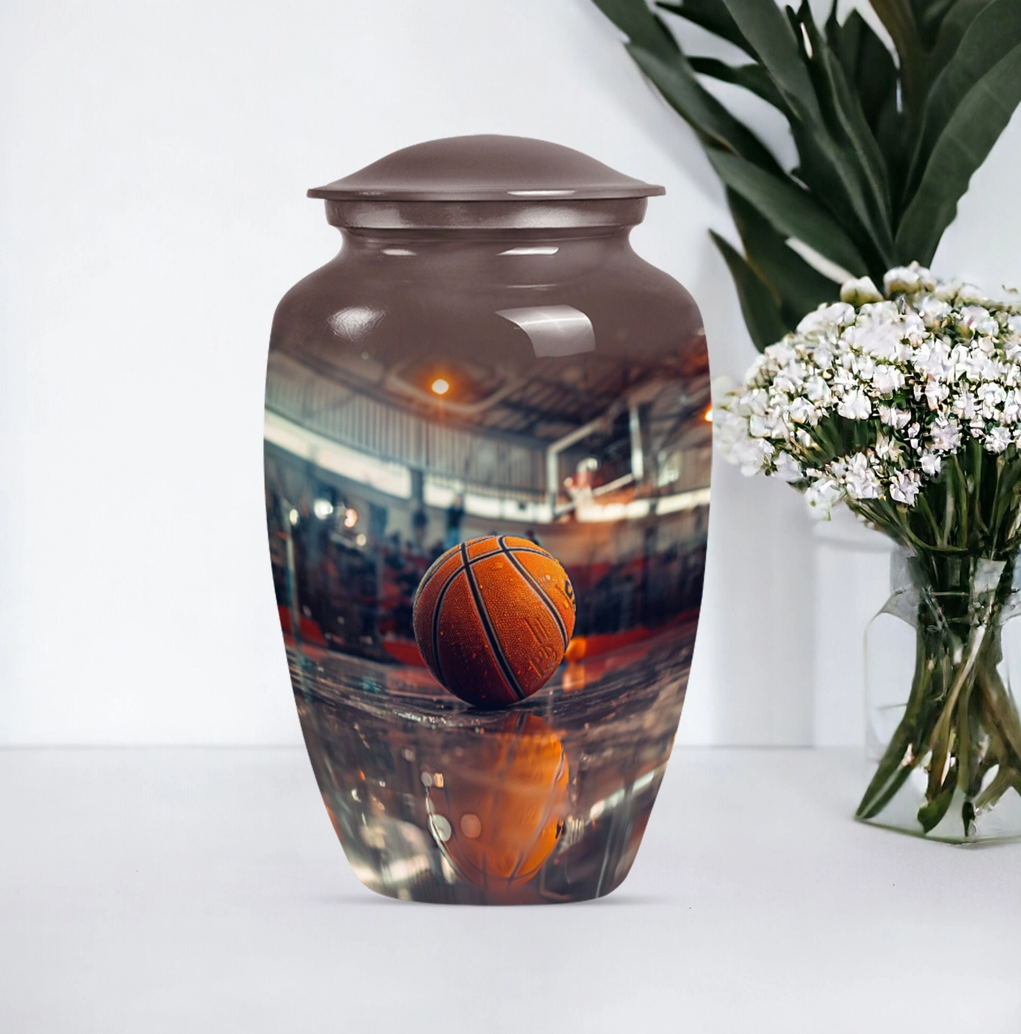 Basketball Urn Mom's Solace - Unique Cremation Keepsake