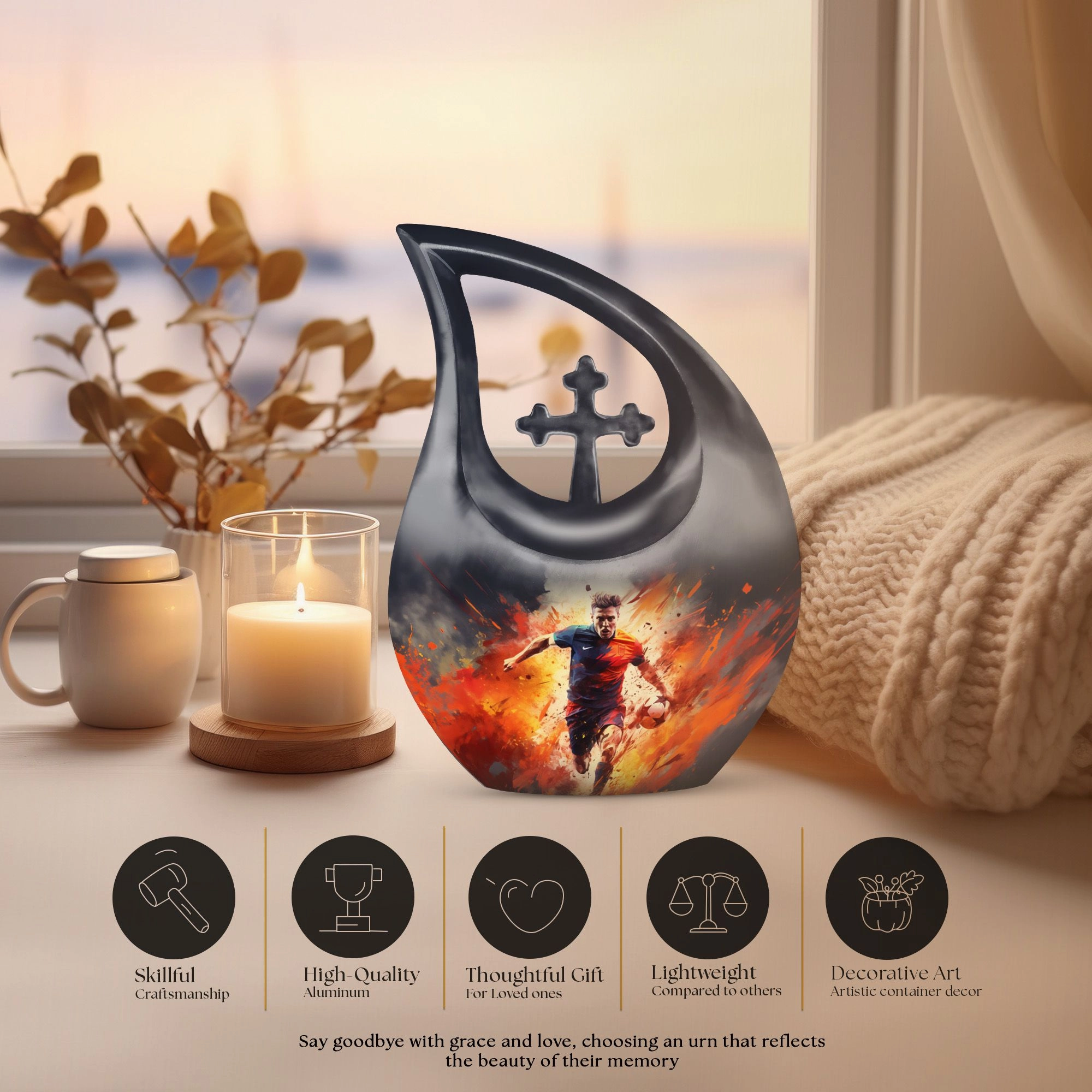 Biodegradable Outdoor Sports Memorial Urn for Ashes