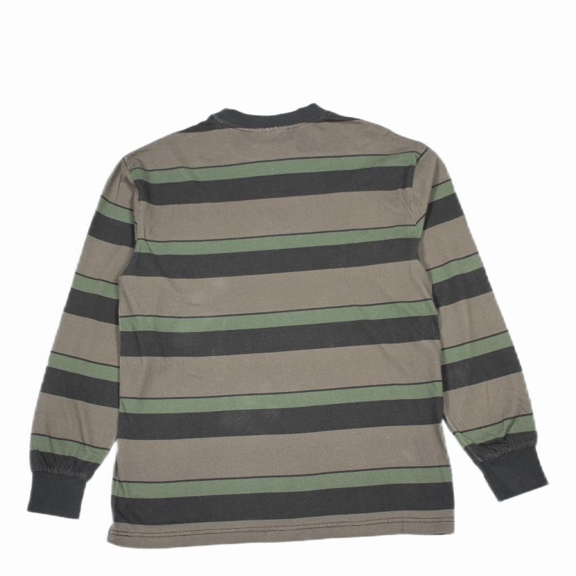 Boxy Tee Long Sleeve Dark Tonal Stripes