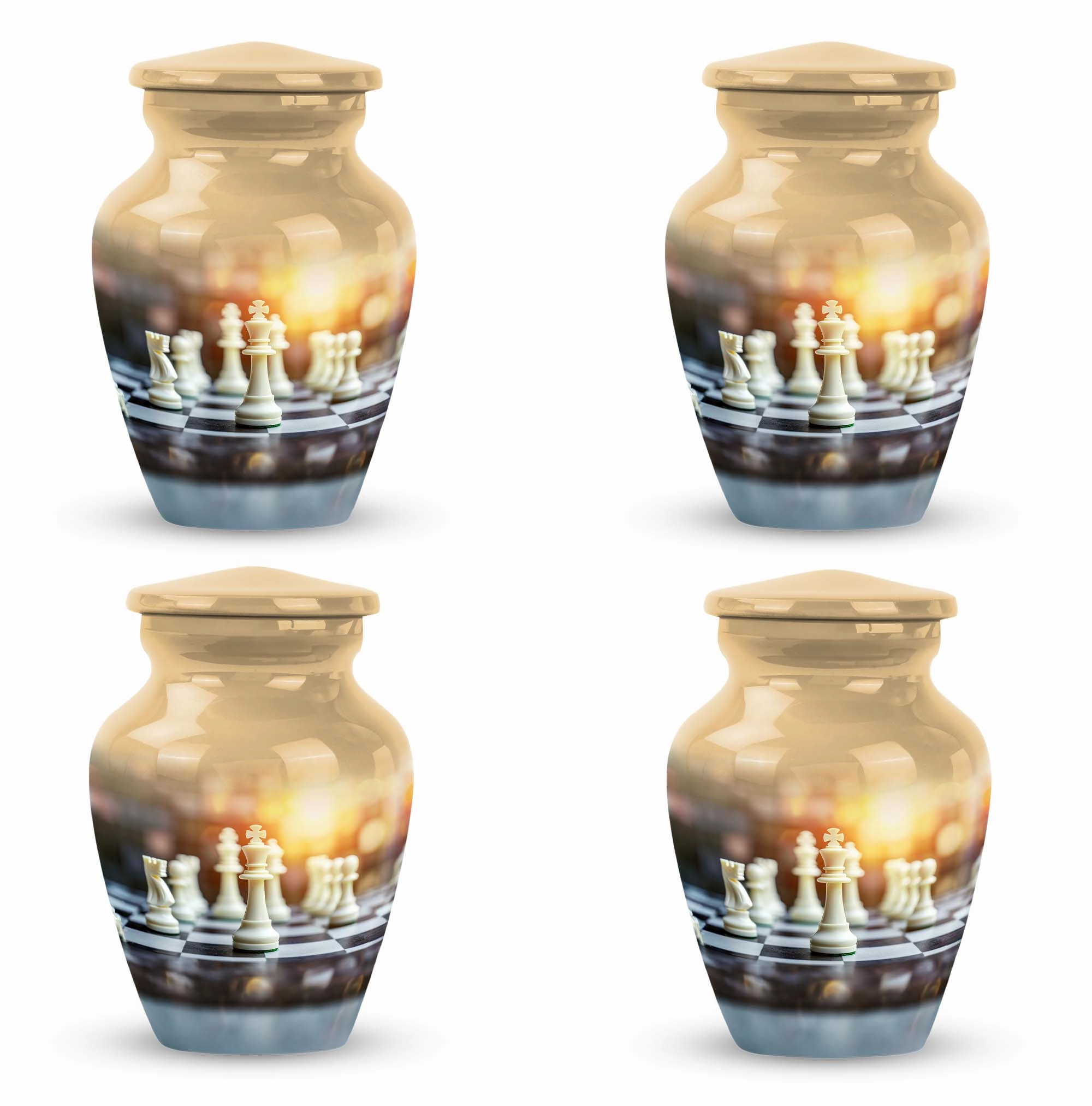 Chess Masterpiece: Commemorative Cremation Memorial Urn