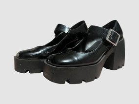 CHUNKY PLATFORM HEELS BLACK - SM REBOOTED