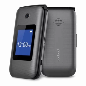 Coolpad Belleza 3321 GSM Unlocked 8GB 4G LTE Big Button Keypad Flip Phone, Gray