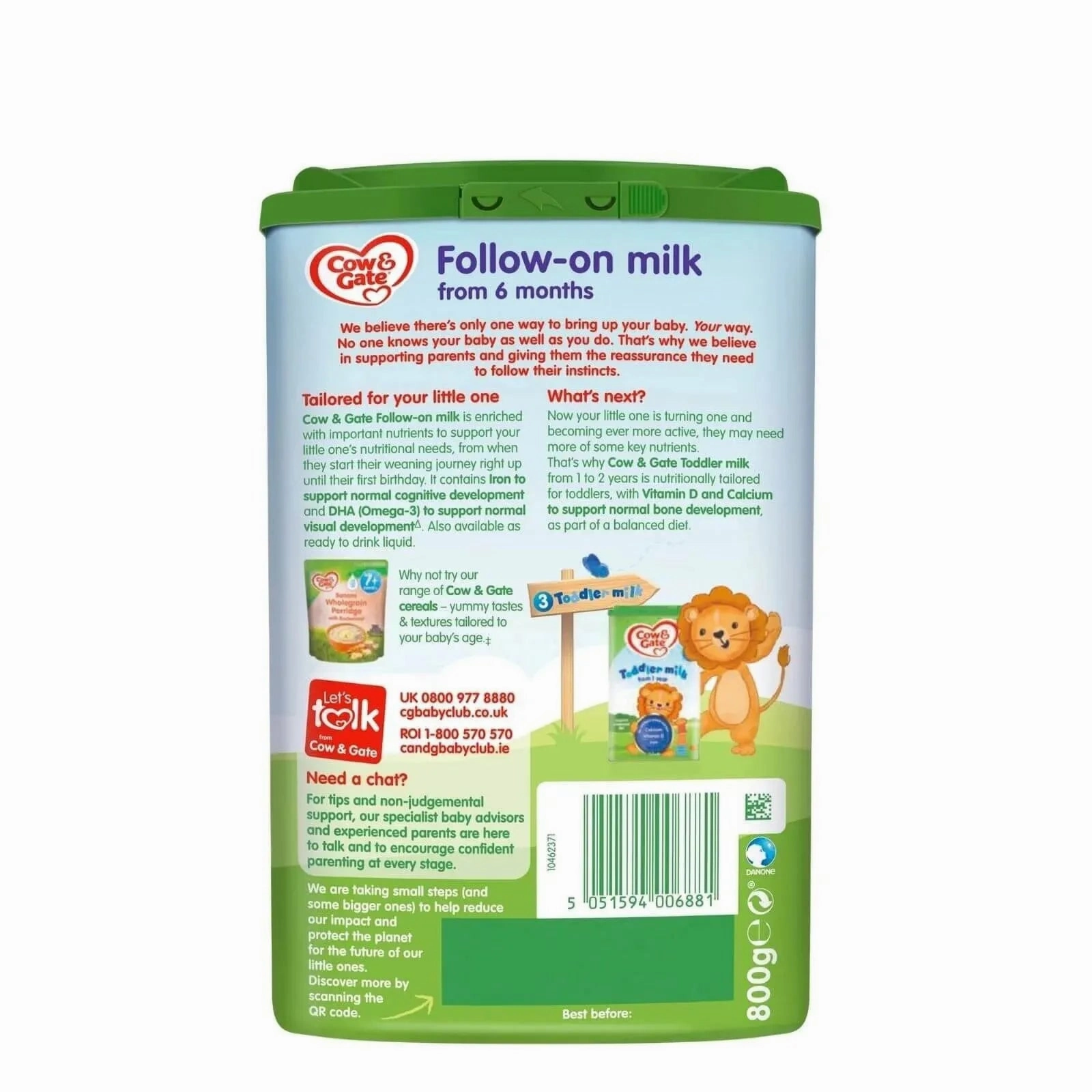 Cow & Gate 2 Follow On Milk Powder 6  months 800g
