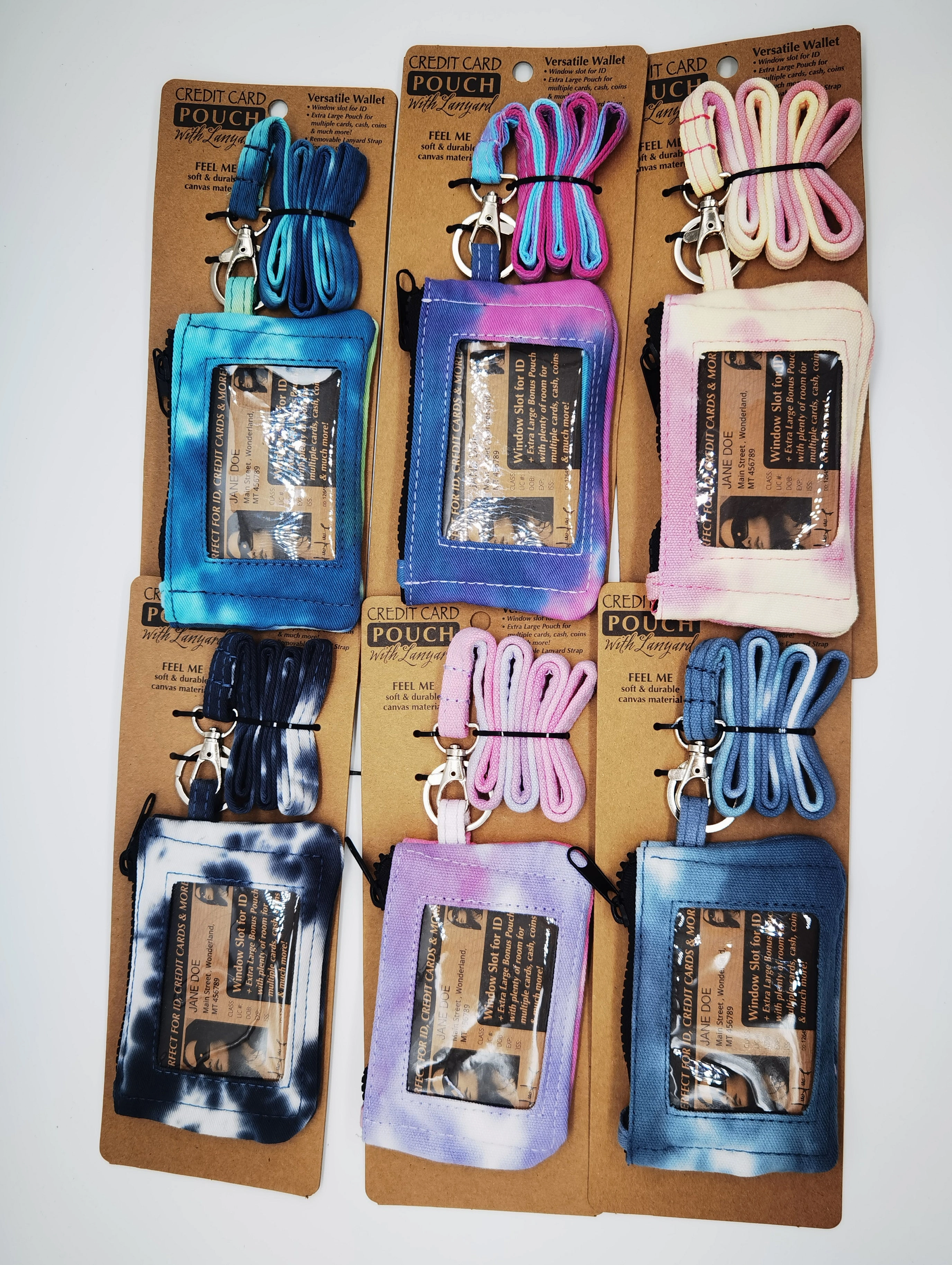 Credit Card Pouch with Lanyard - 6 Pieces Per Retail Ready Display 22835