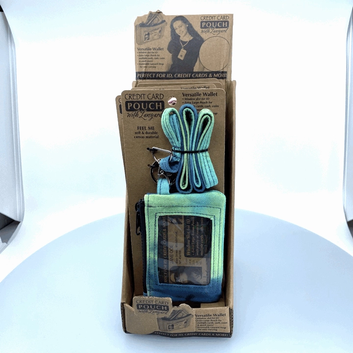 Credit Card Pouch with Lanyard - 6 Pieces Per Retail Ready Display 22835
