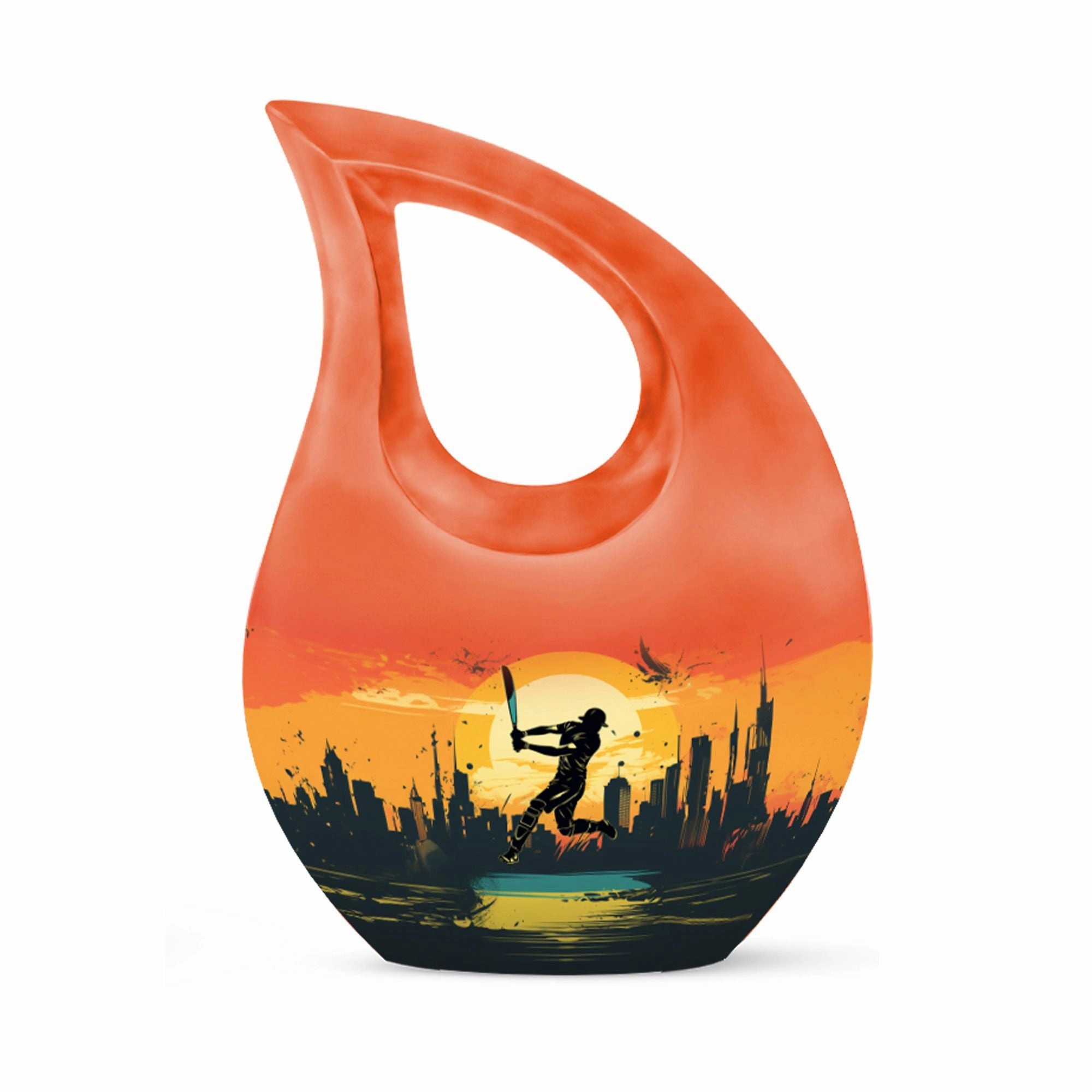 Cross Drop Sports Urn - A Stately Medium Sized Memorial Ornament