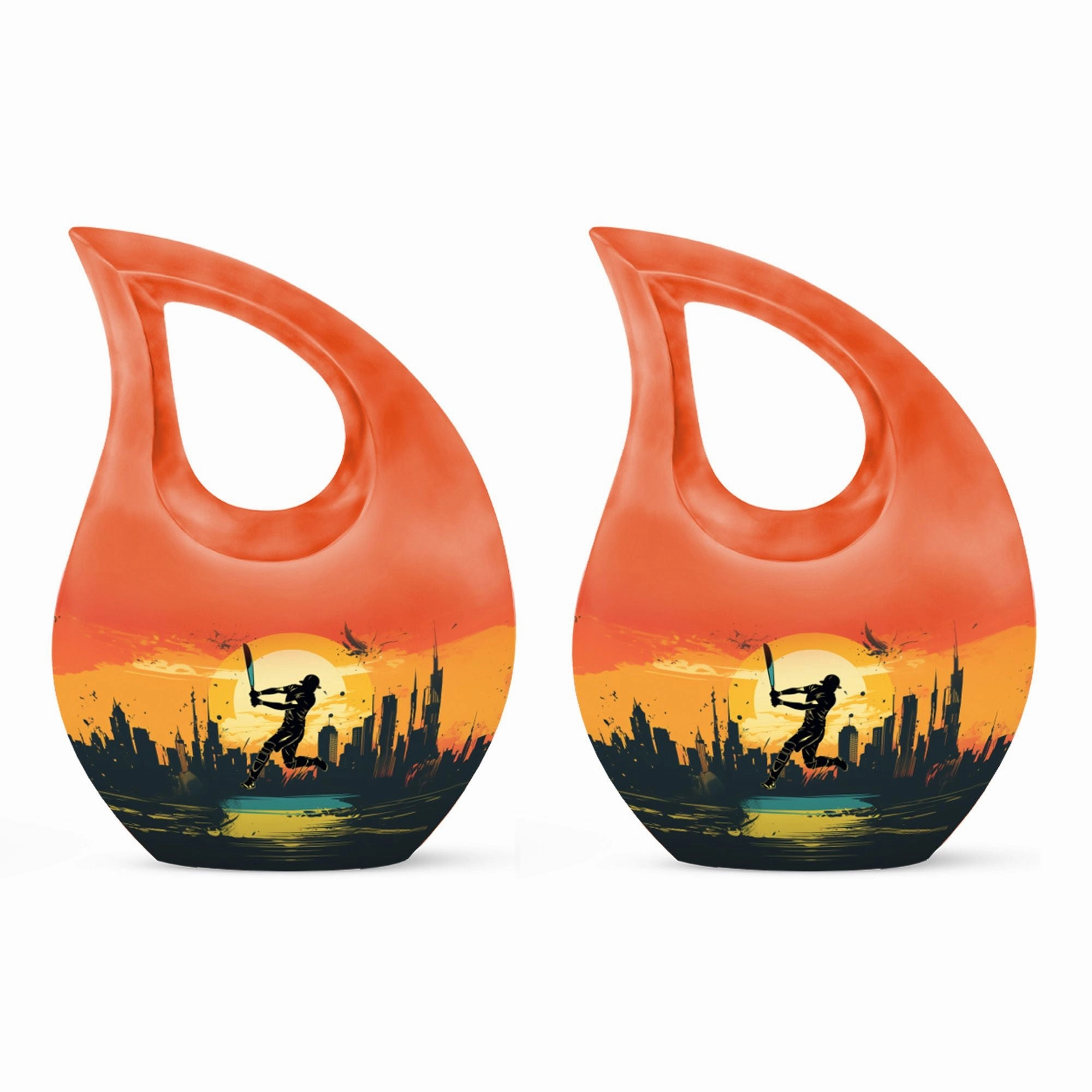 Cross Drop Sports Urn - A Stately Medium Sized Memorial Ornament