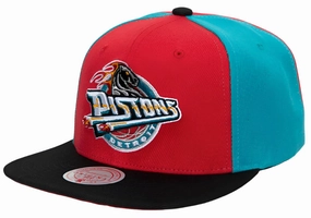 Detroit Pistons NBA On The Block Mitchell & Ness Snapback Hat