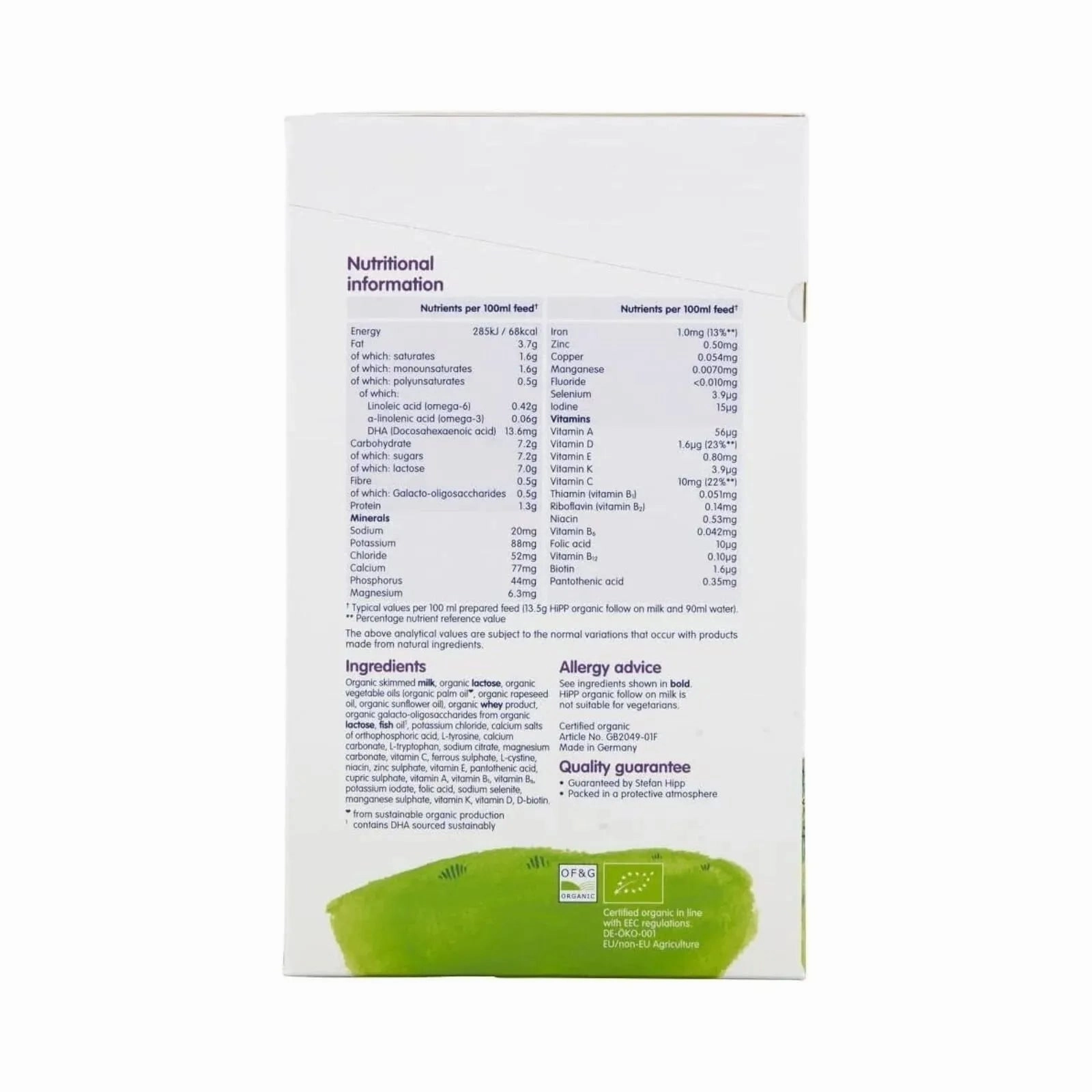 HiPP Organic 2 Follow On Milk Powder 6  months 800g