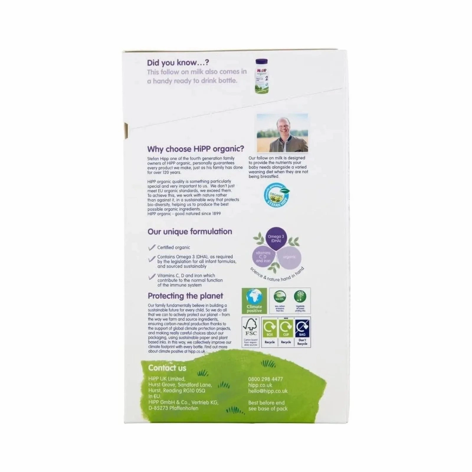 HiPP Organic 2 Follow On Milk Powder 6  months 800g