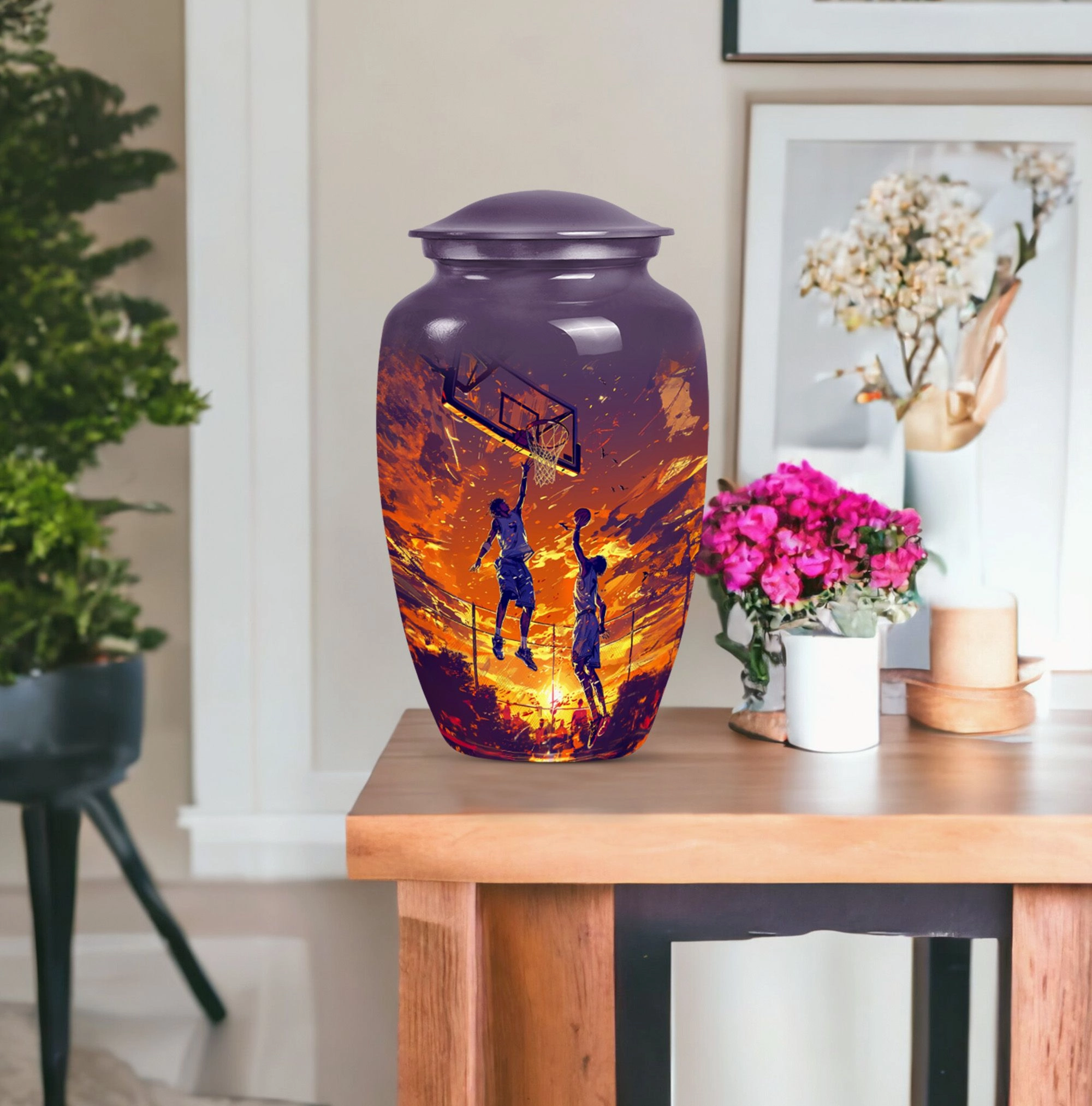 Honoring Cherished Memories - Basketball & Memorial Urn