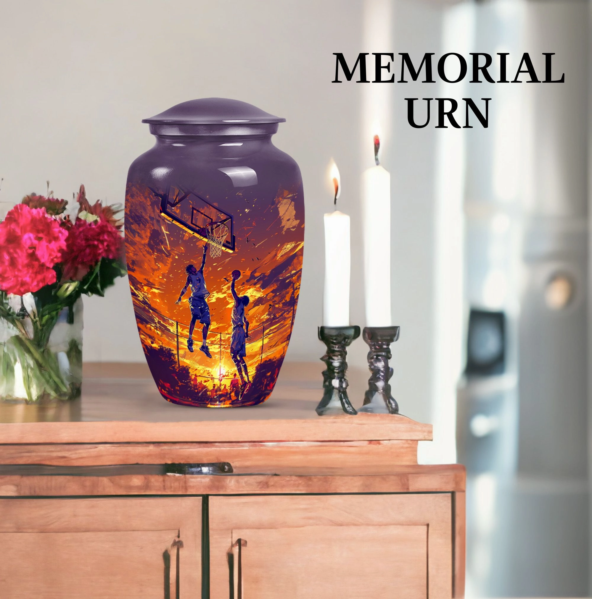 Honoring Cherished Memories - Basketball & Memorial Urn