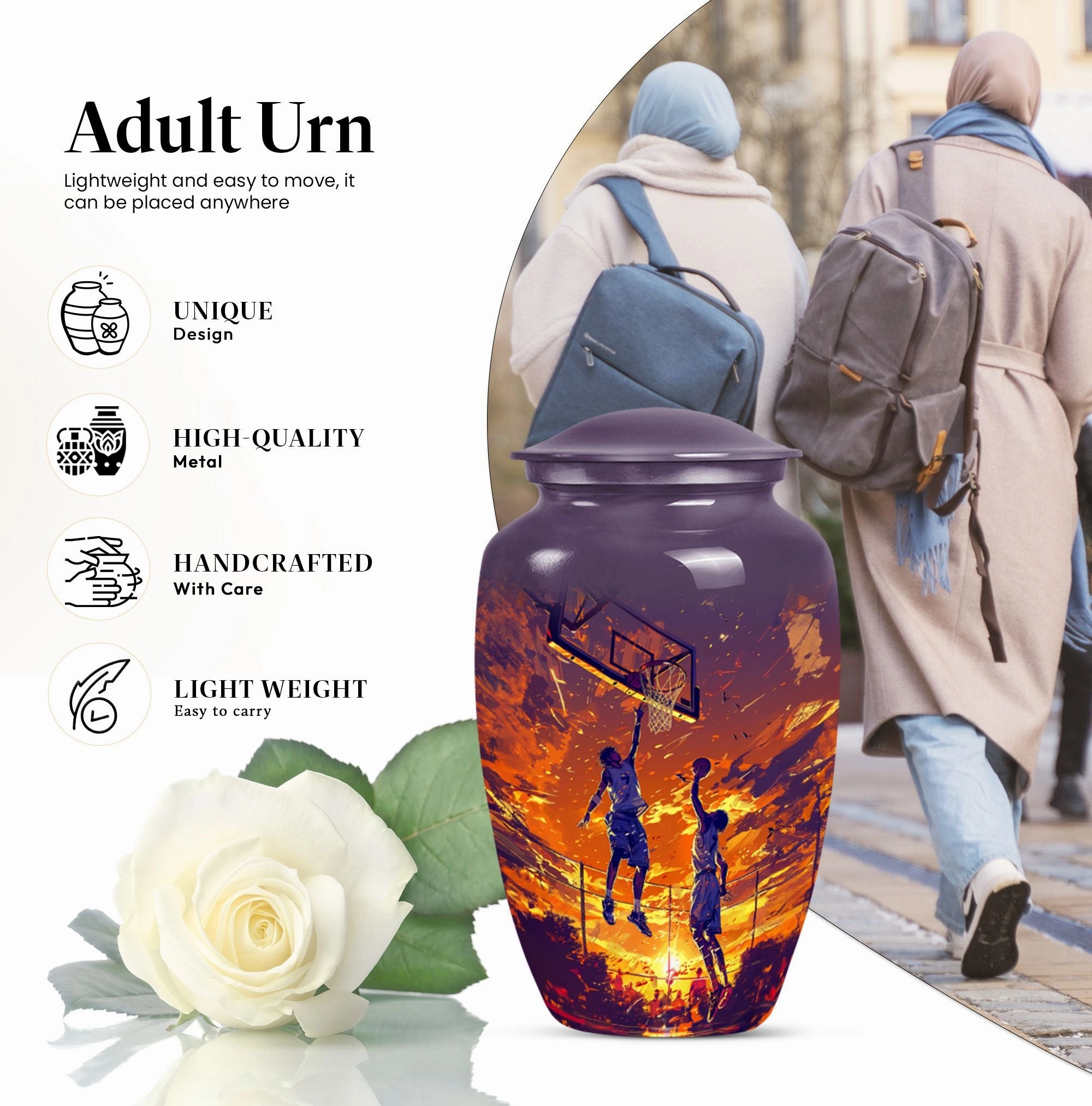 Honoring Cherished Memories - Basketball & Memorial Urn