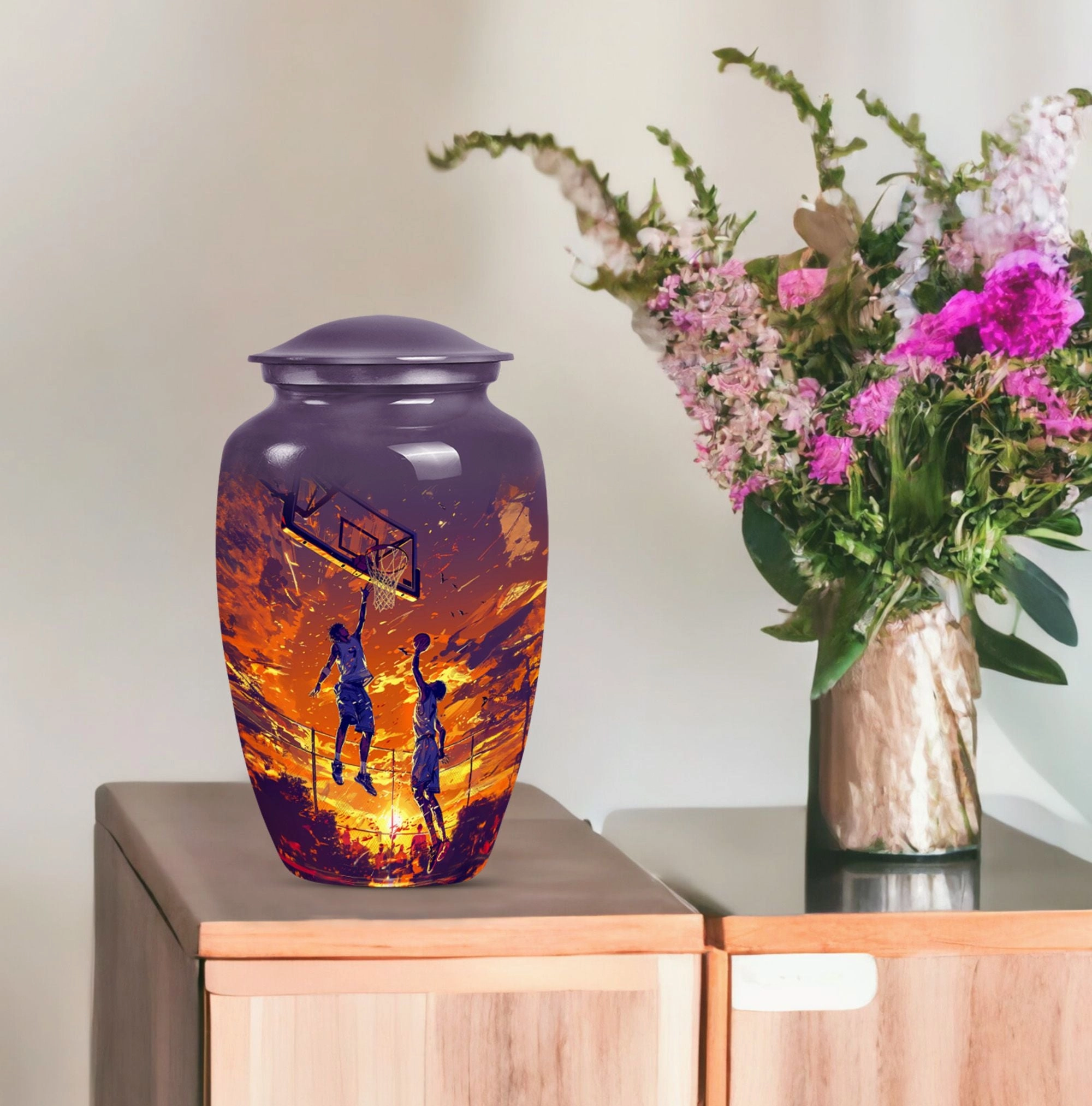 Honoring Cherished Memories - Basketball & Memorial Urn