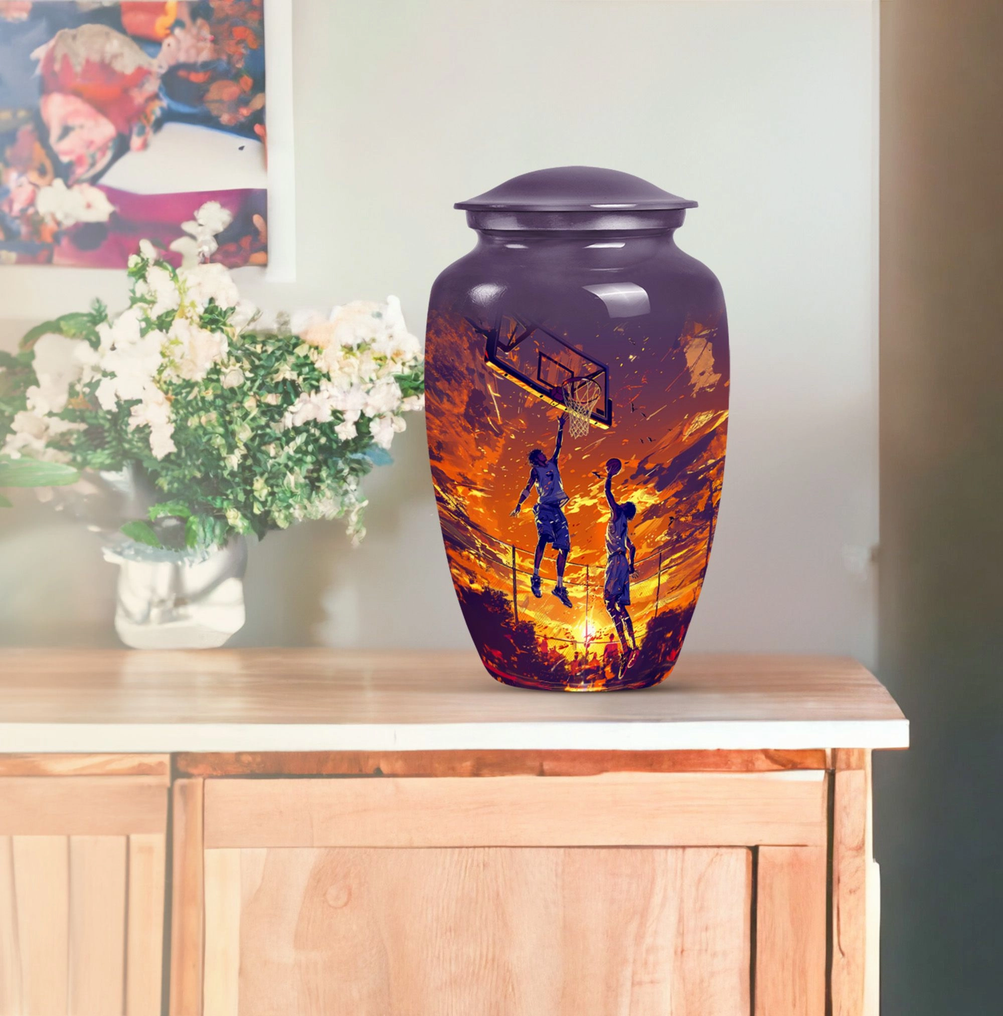 Honoring Cherished Memories - Basketball & Memorial Urn