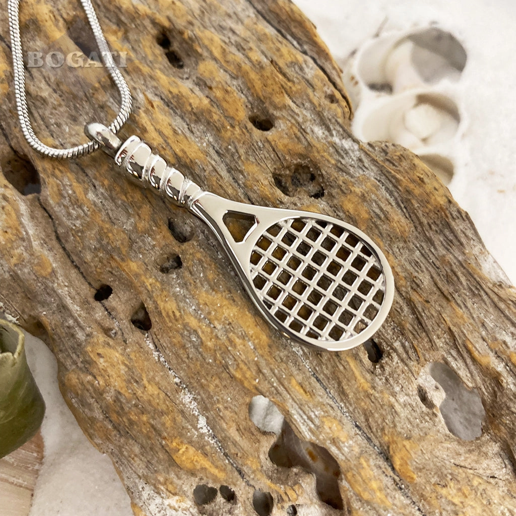 J-1640 - Tennis Racket - Pendant with Chain