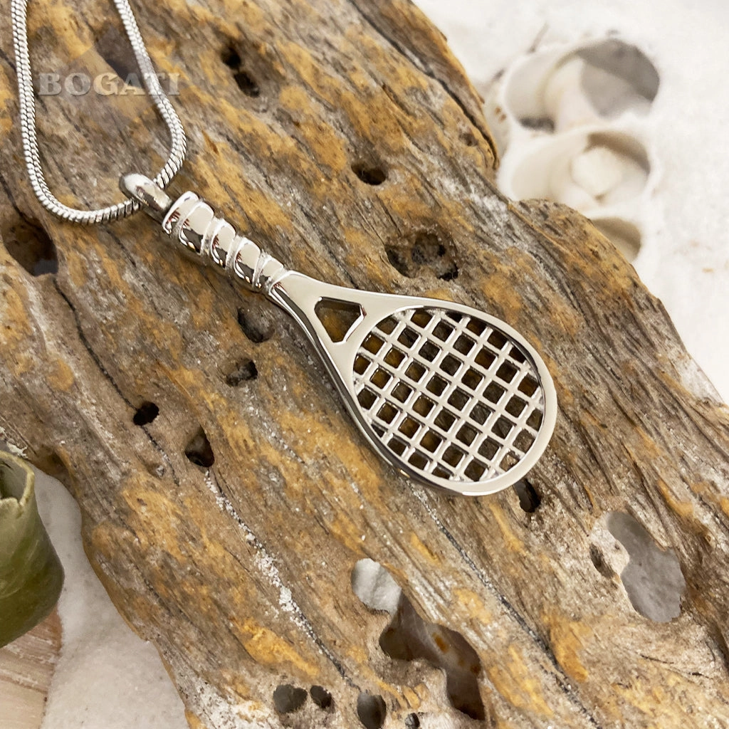 J-1640 - Tennis Racket - Pendant with Chain