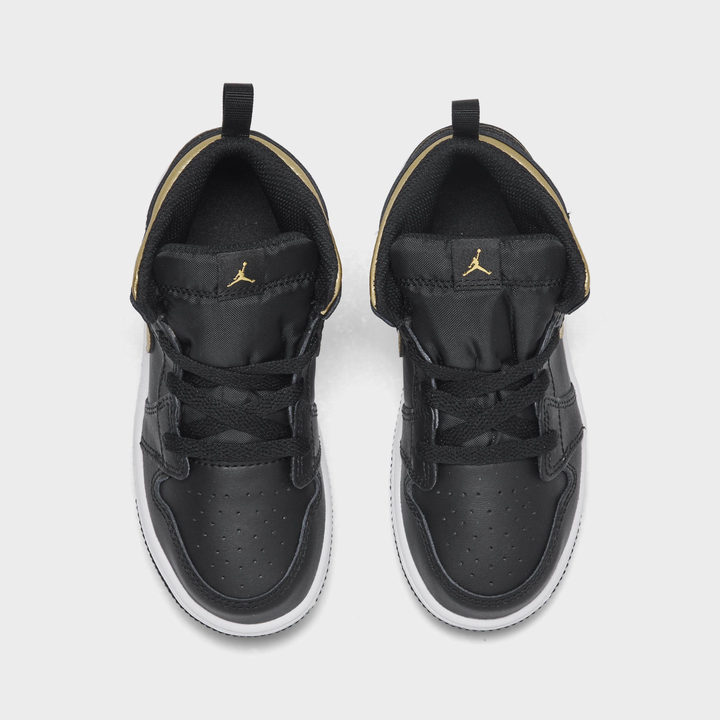 Jordan 1 Mid TD Black / Metallic Gold - White