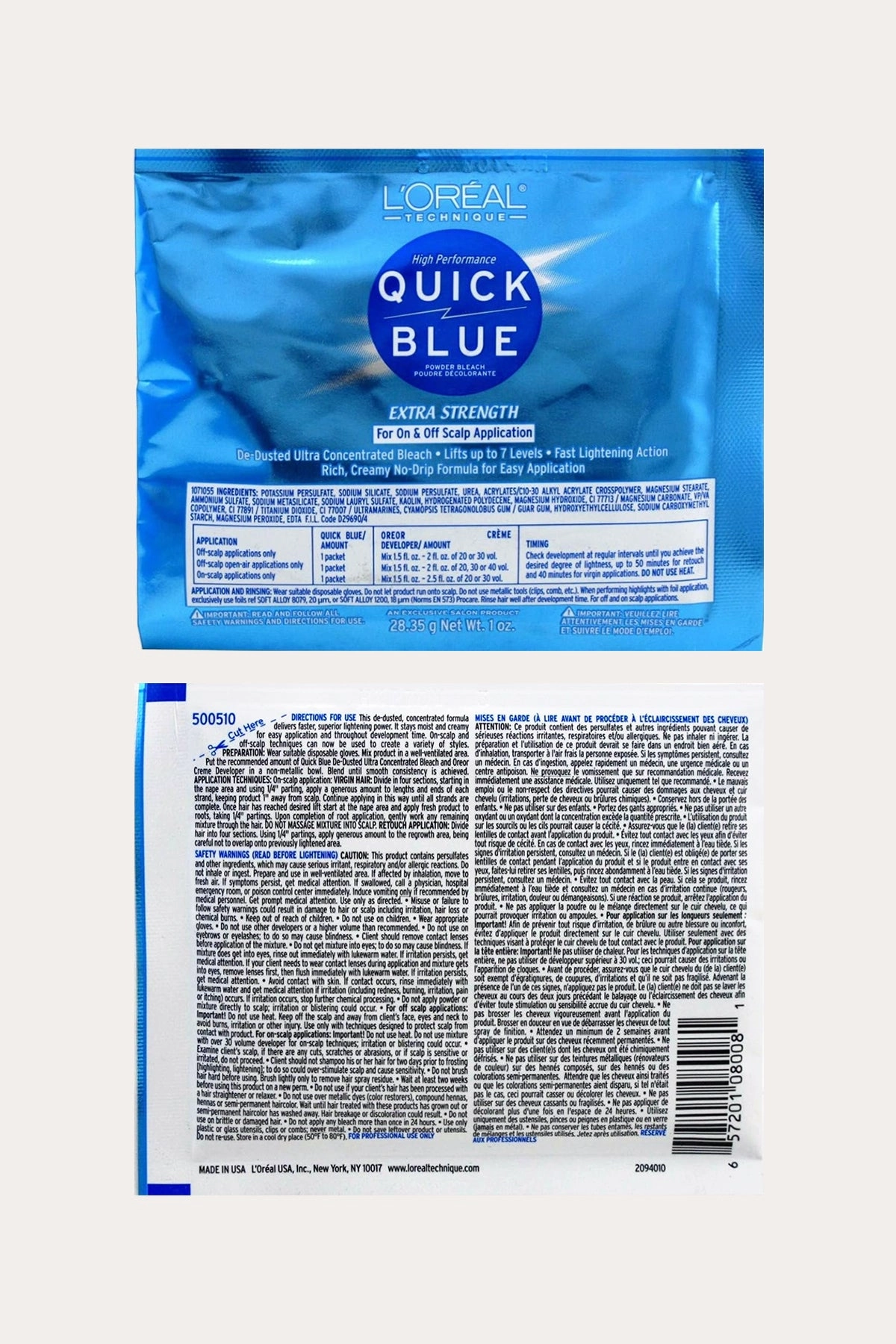 LOREAL HIGH PERFORMANCE QUICK BLUE 1oz