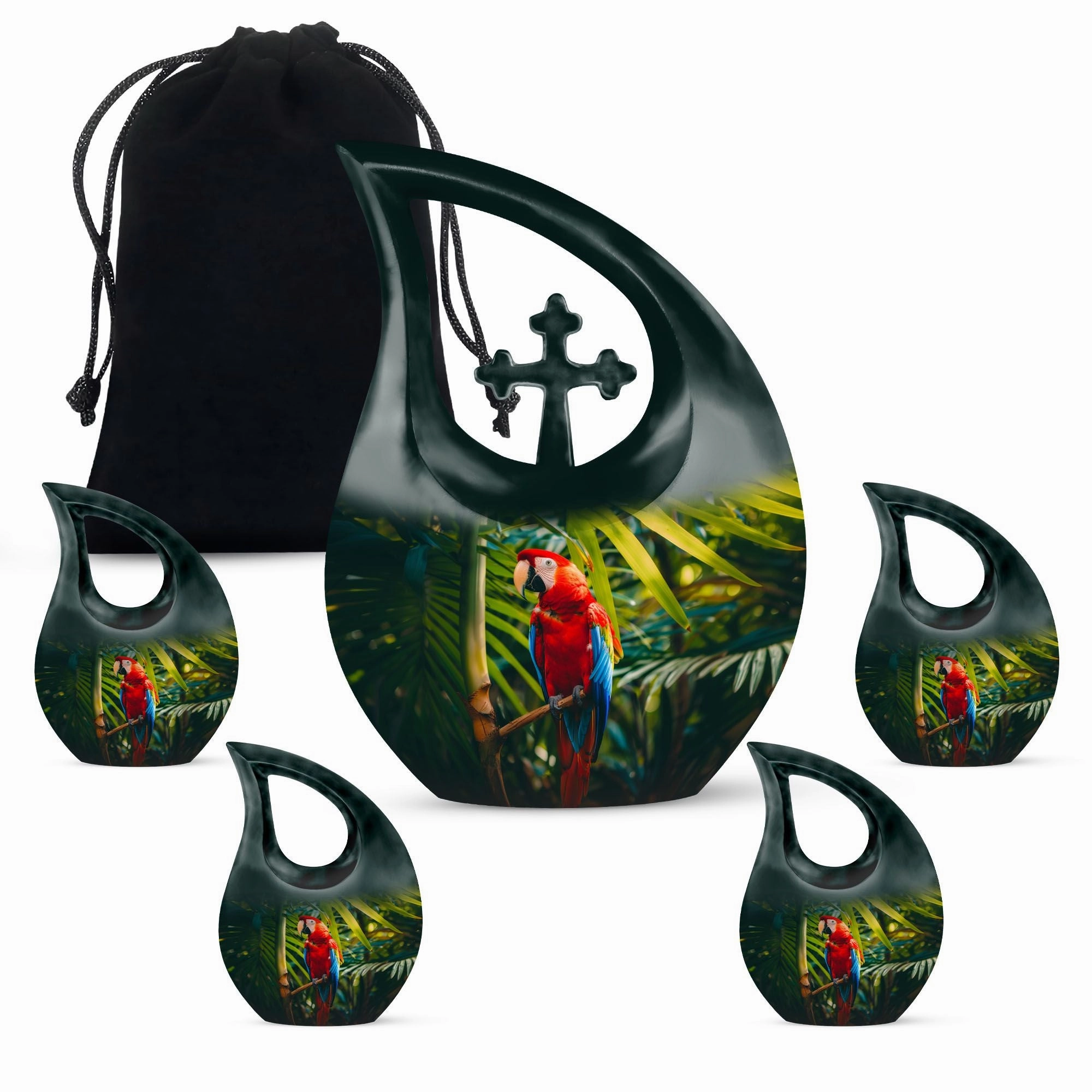 Macaw Parrot Remembrance Memorial Urn for Eternal Rest of Men