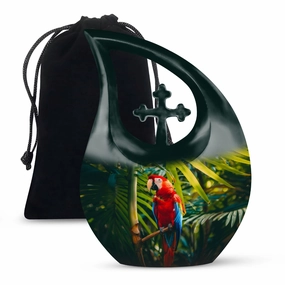 Macaw Parrot Remembrance Memorial Urn for Eternal Rest of Men