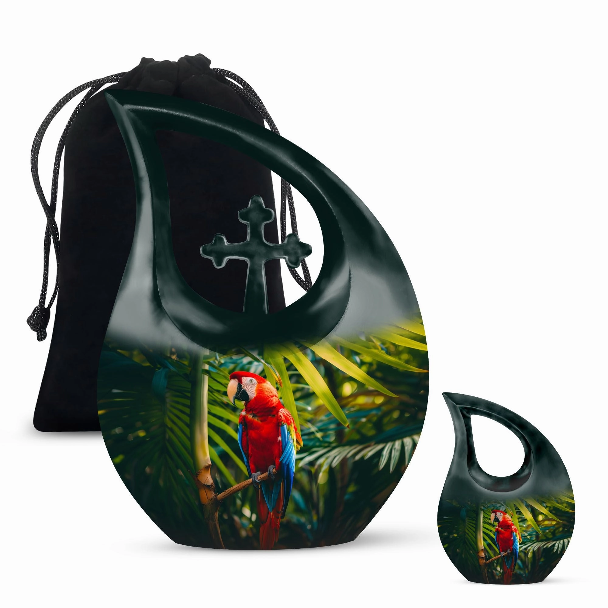 Macaw Parrot Remembrance Memorial Urn for Eternal Rest of Men