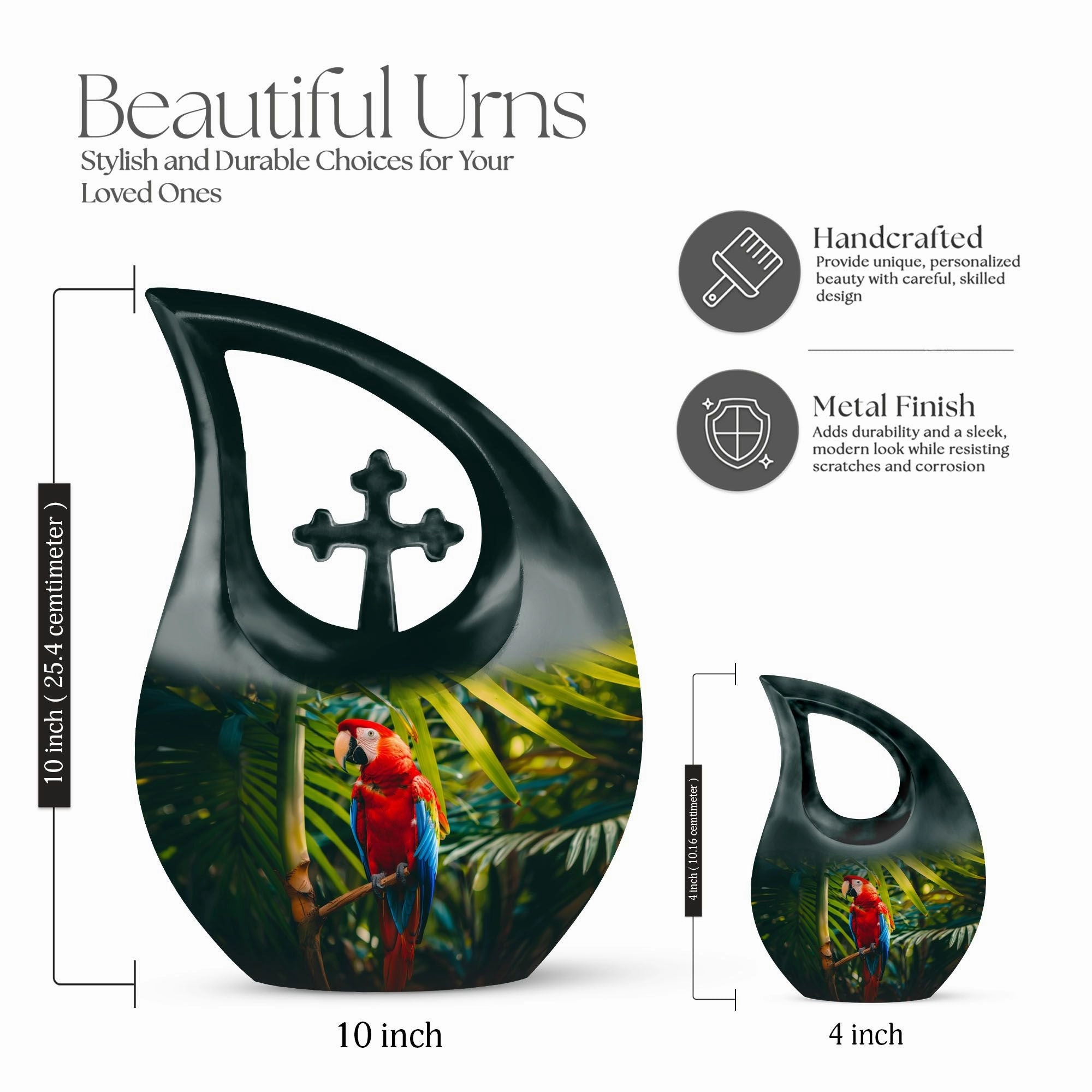 Macaw Parrot Remembrance Memorial Urn for Eternal Rest of Men