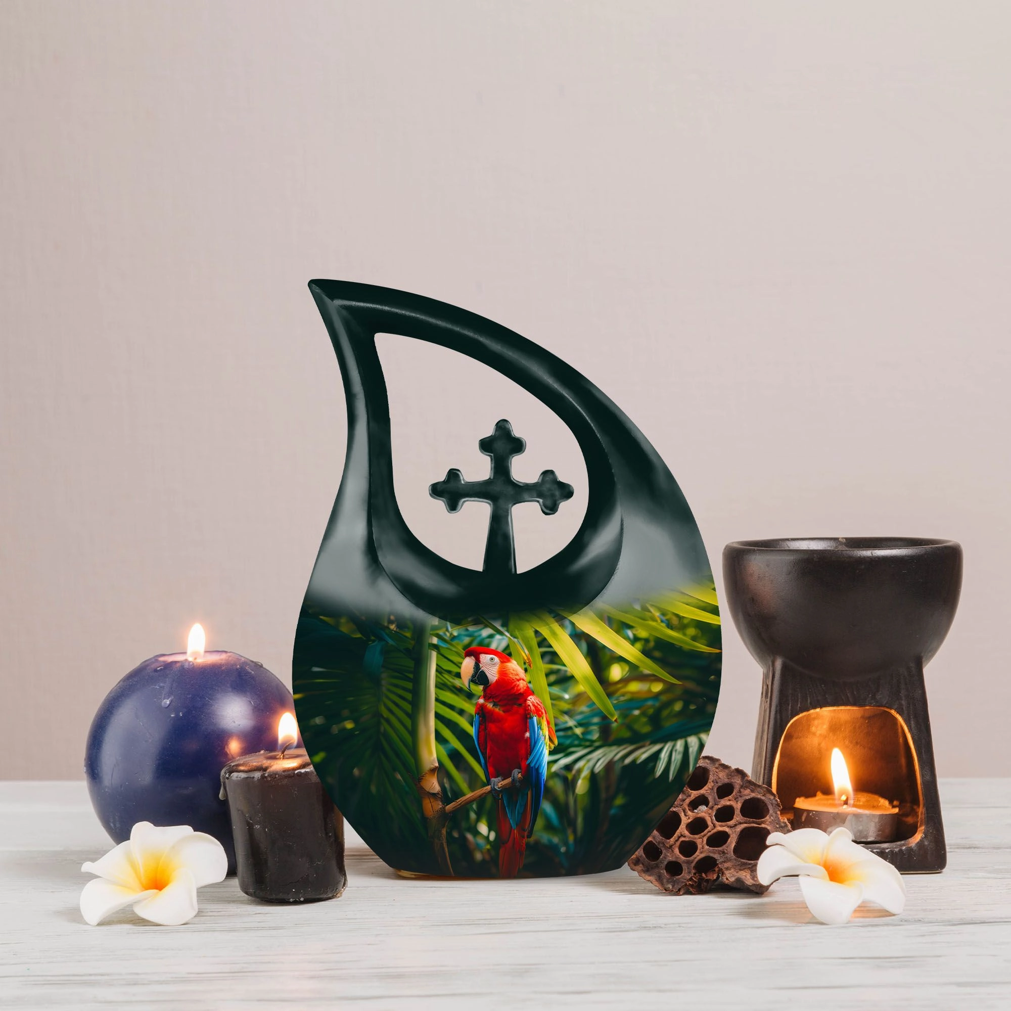 Macaw Parrot Remembrance Memorial Urn for Eternal Rest of Men