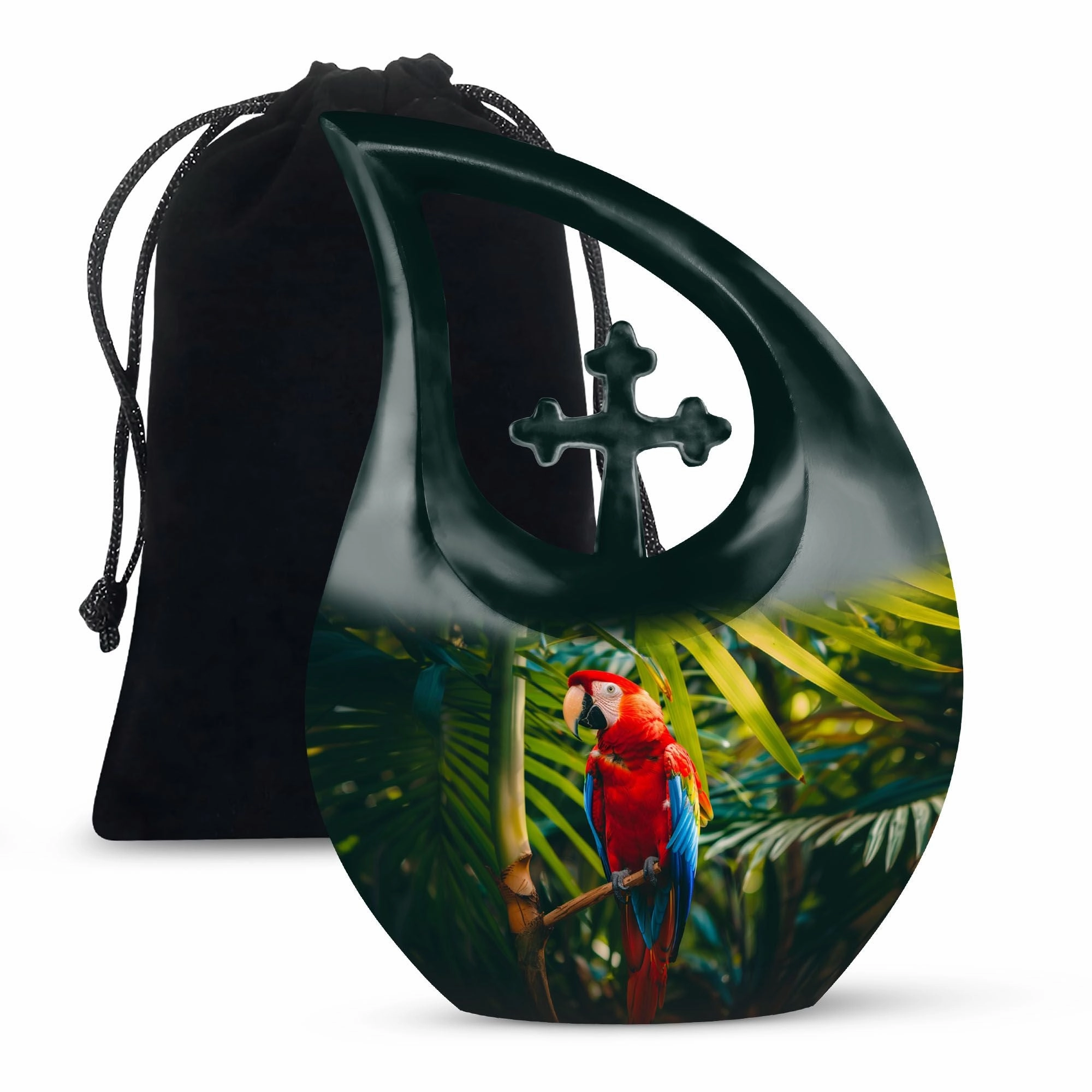 Macaw Parrot Remembrance Memorial Urn for Eternal Rest of Men