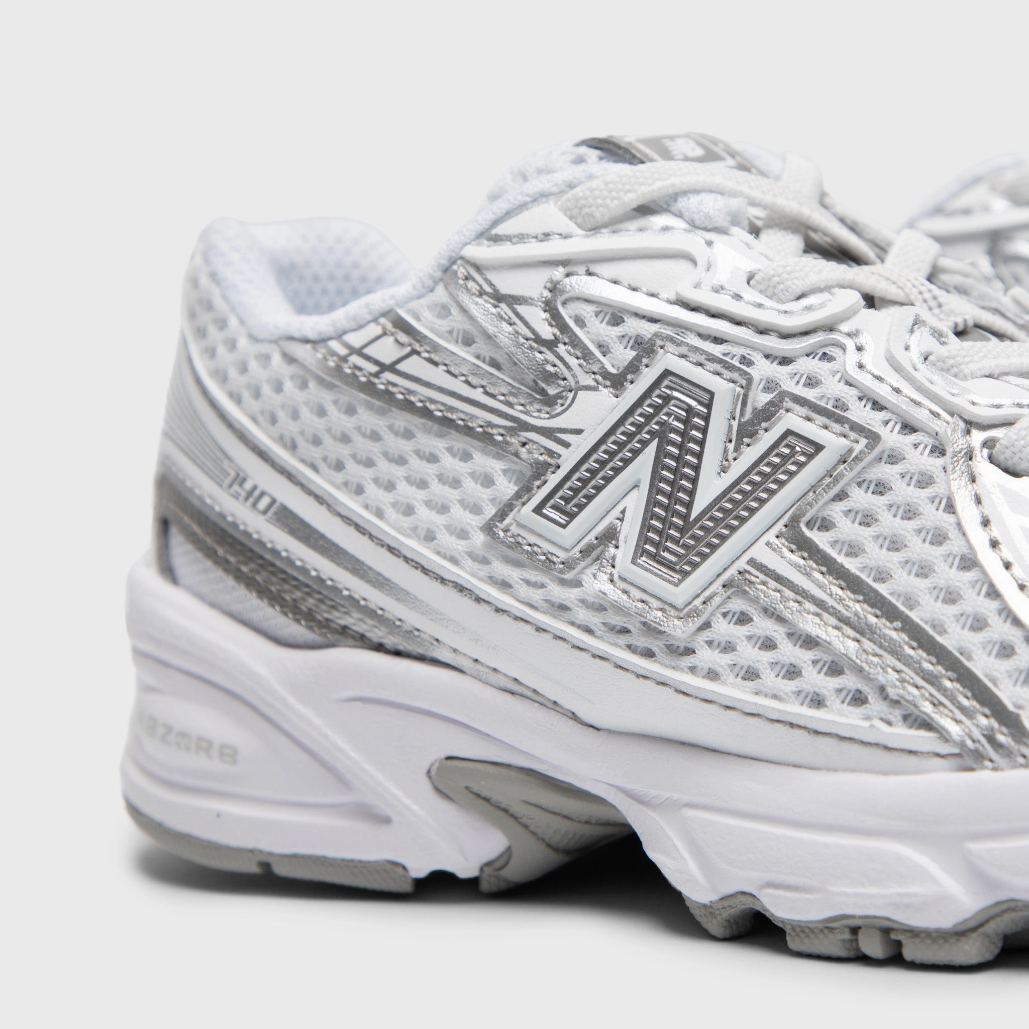 New Balance Children's 740 White / Silver Metallic