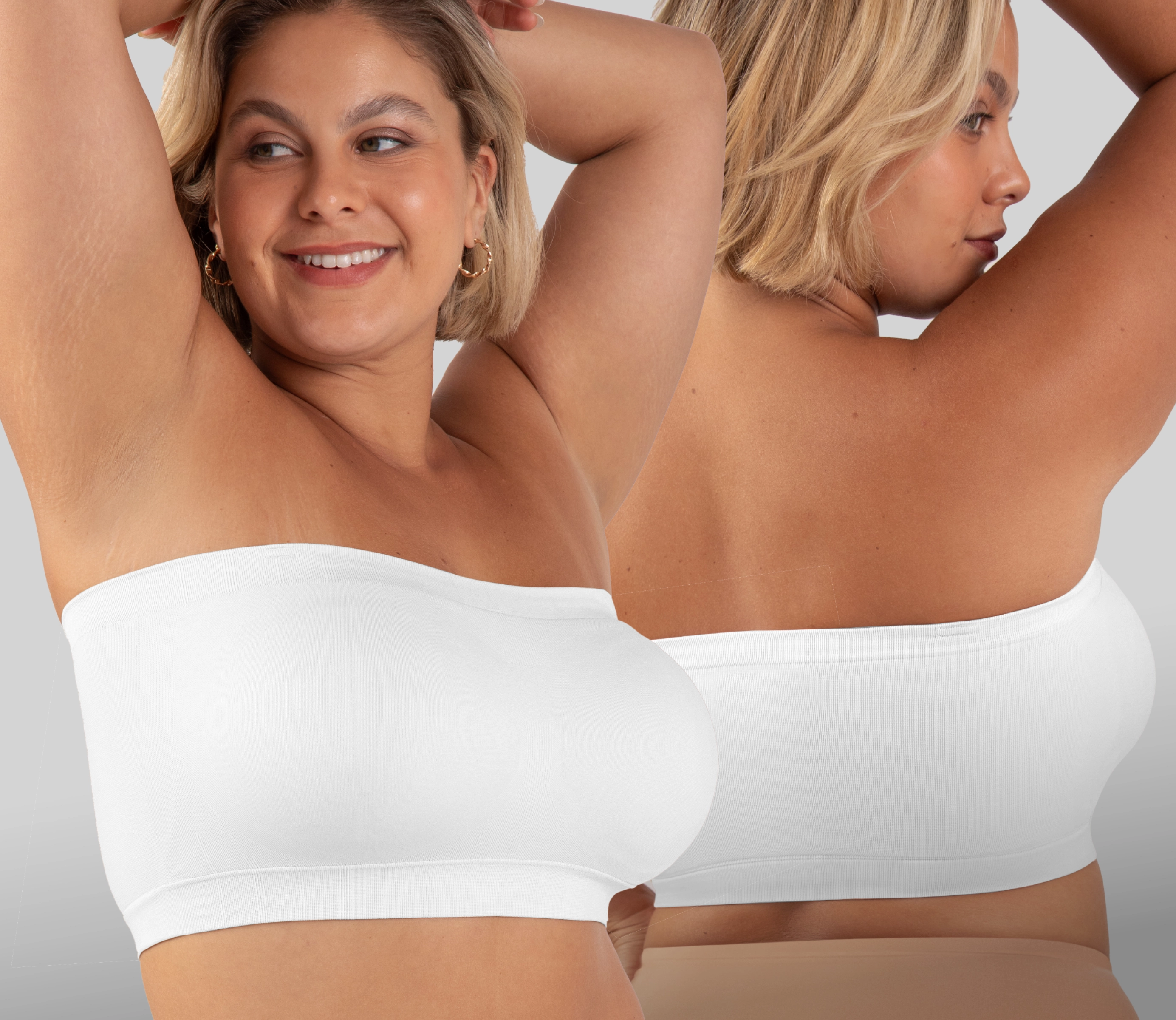 Offer: Truekind® 2-Pack Convertible Strapless Bandeau Bra - 55 percent OFF