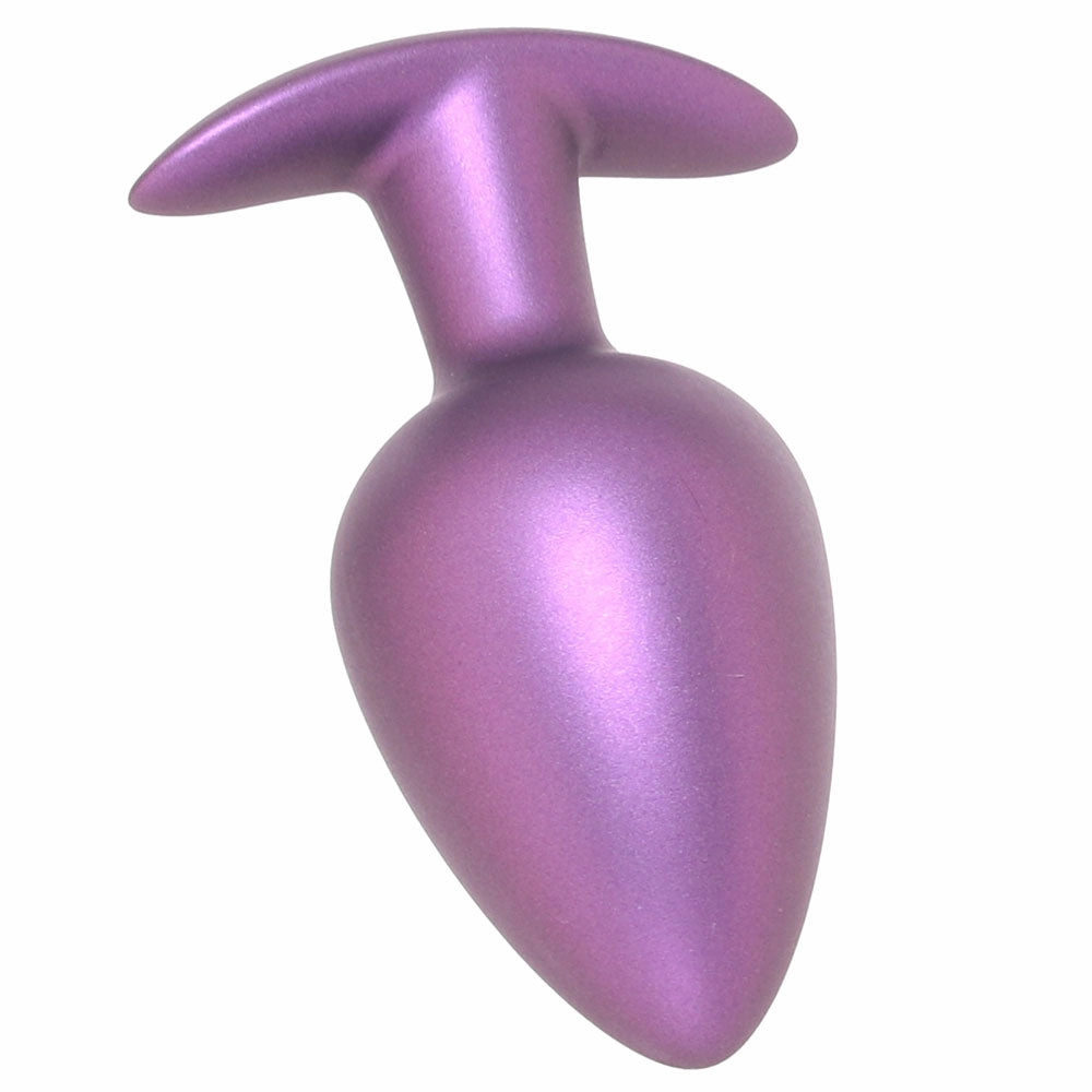 Ouch! Smooth Silicone 3.5 Inch Butt Plug in Metallic Purple