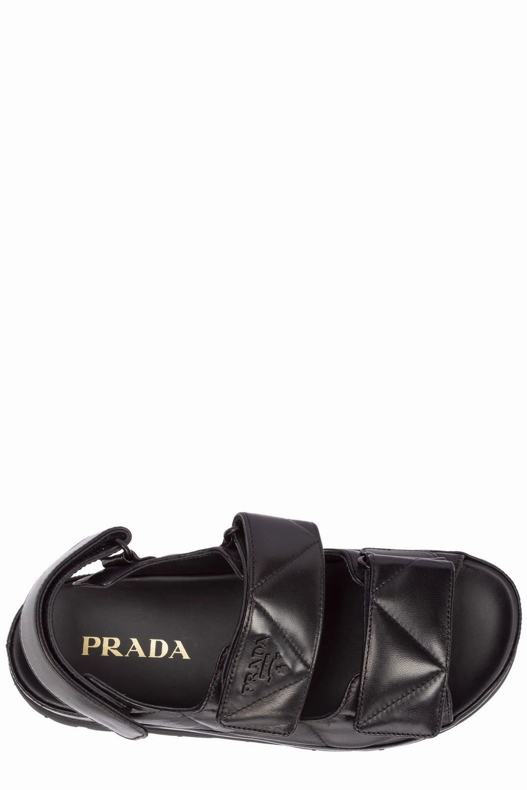 Prada Logo Strap Quilted Chunky Sandals