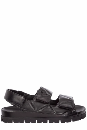 Prada Logo Strap Quilted Chunky Sandals