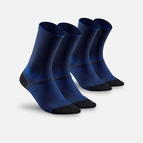 Quechua Hiking socks - Hike 500 High Black x2 pairs