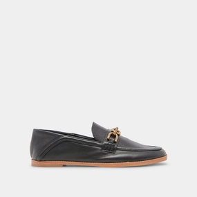 REIGN FLATS BLACK LEATHER - re:vita