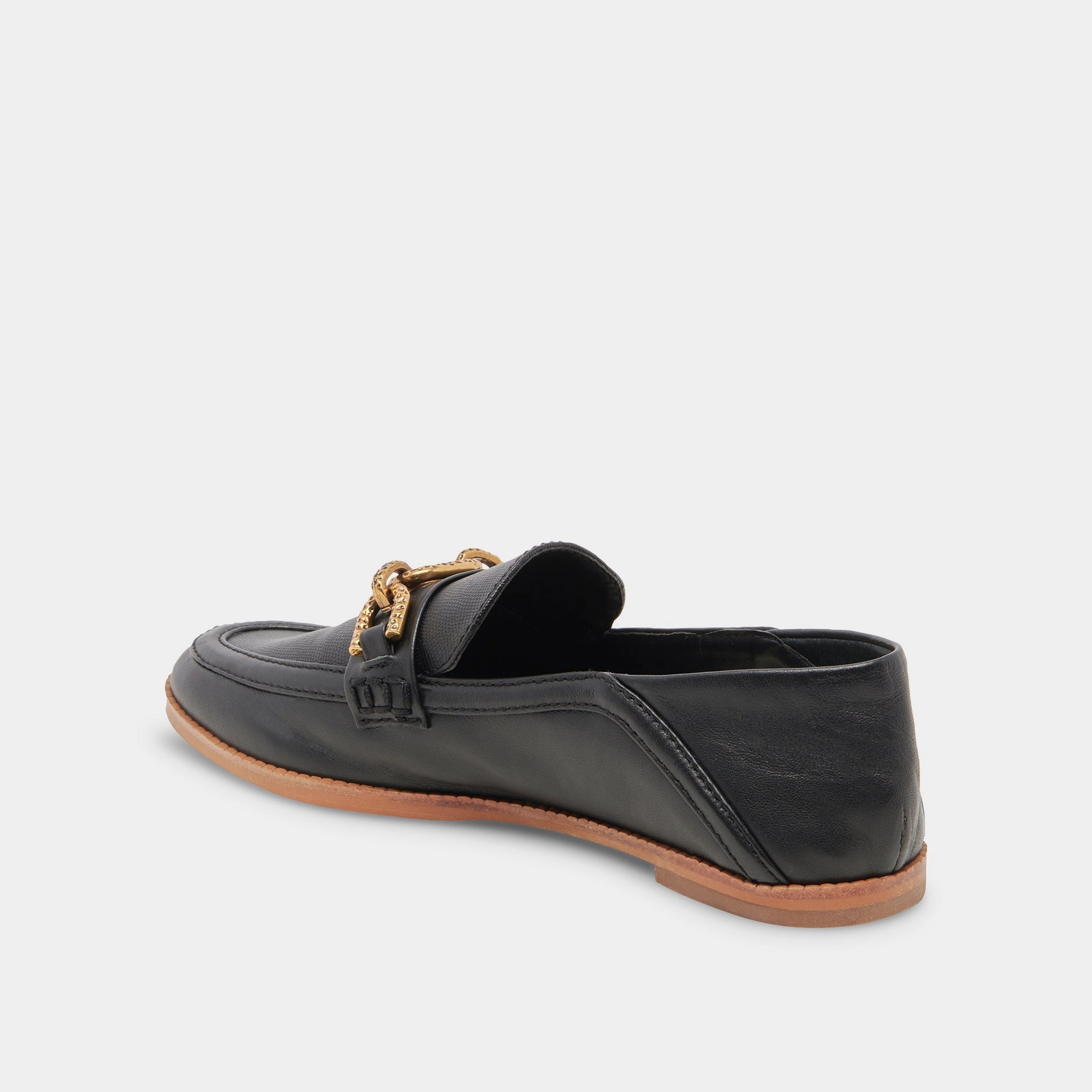 REIGN FLATS BLACK LEATHER - re:vita