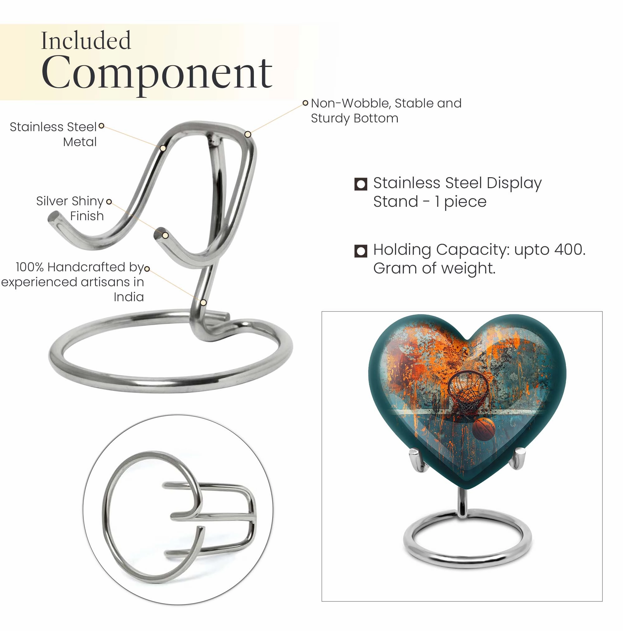 Reposeful Remembrance Basketball Cremation Urn for Adult Ashes