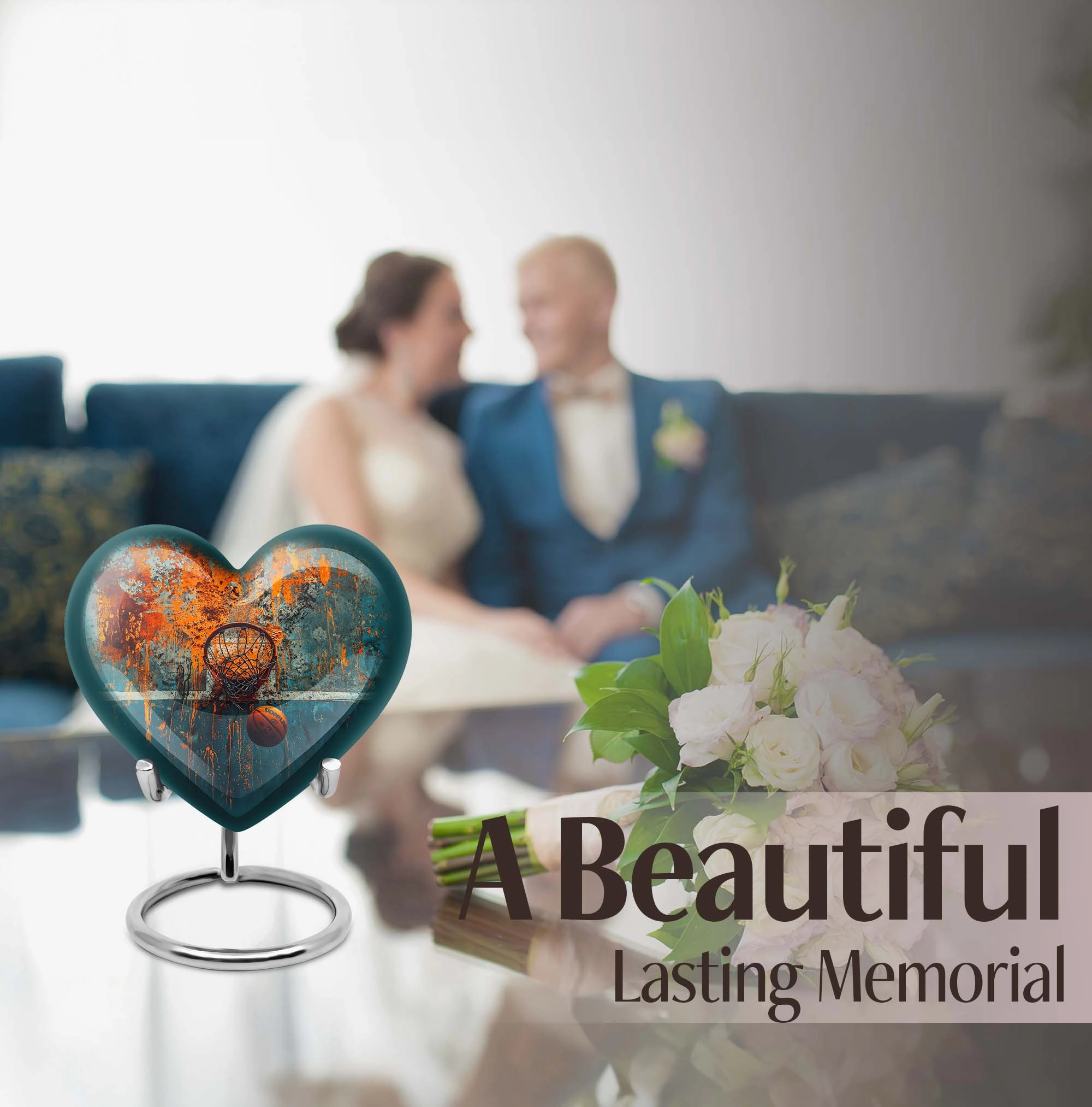 Reposeful Remembrance Basketball Cremation Urn for Adult Ashes