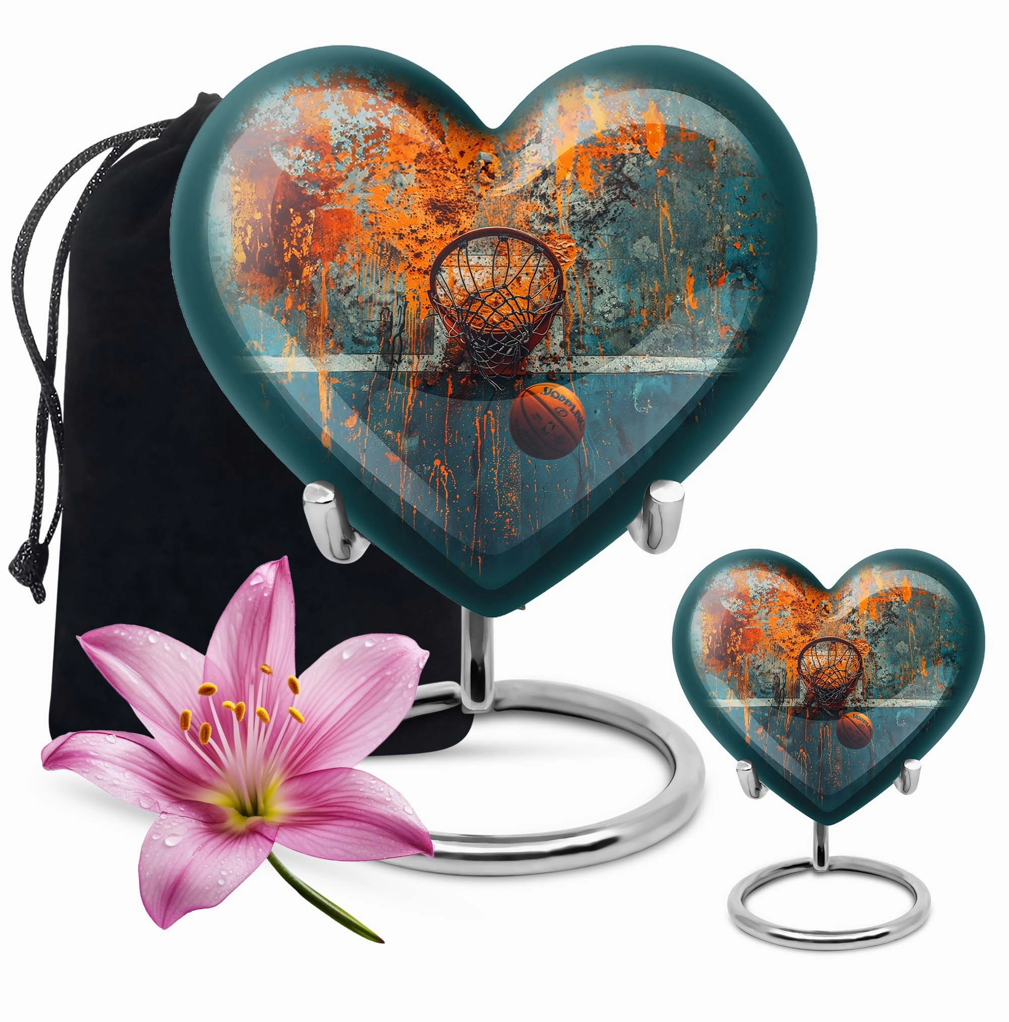 Reposeful Remembrance Basketball Cremation Urn for Adult Ashes