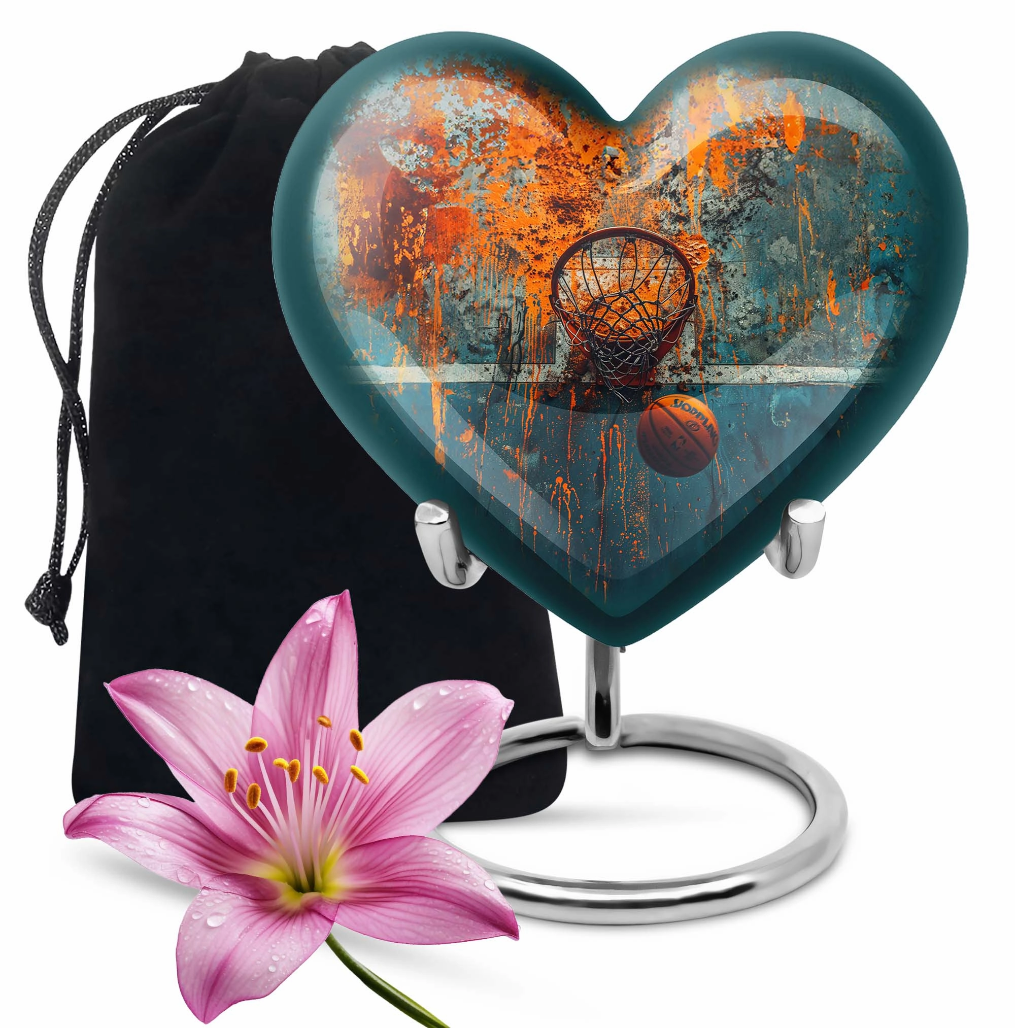 Reposeful Remembrance Basketball Cremation Urn for Adult Ashes