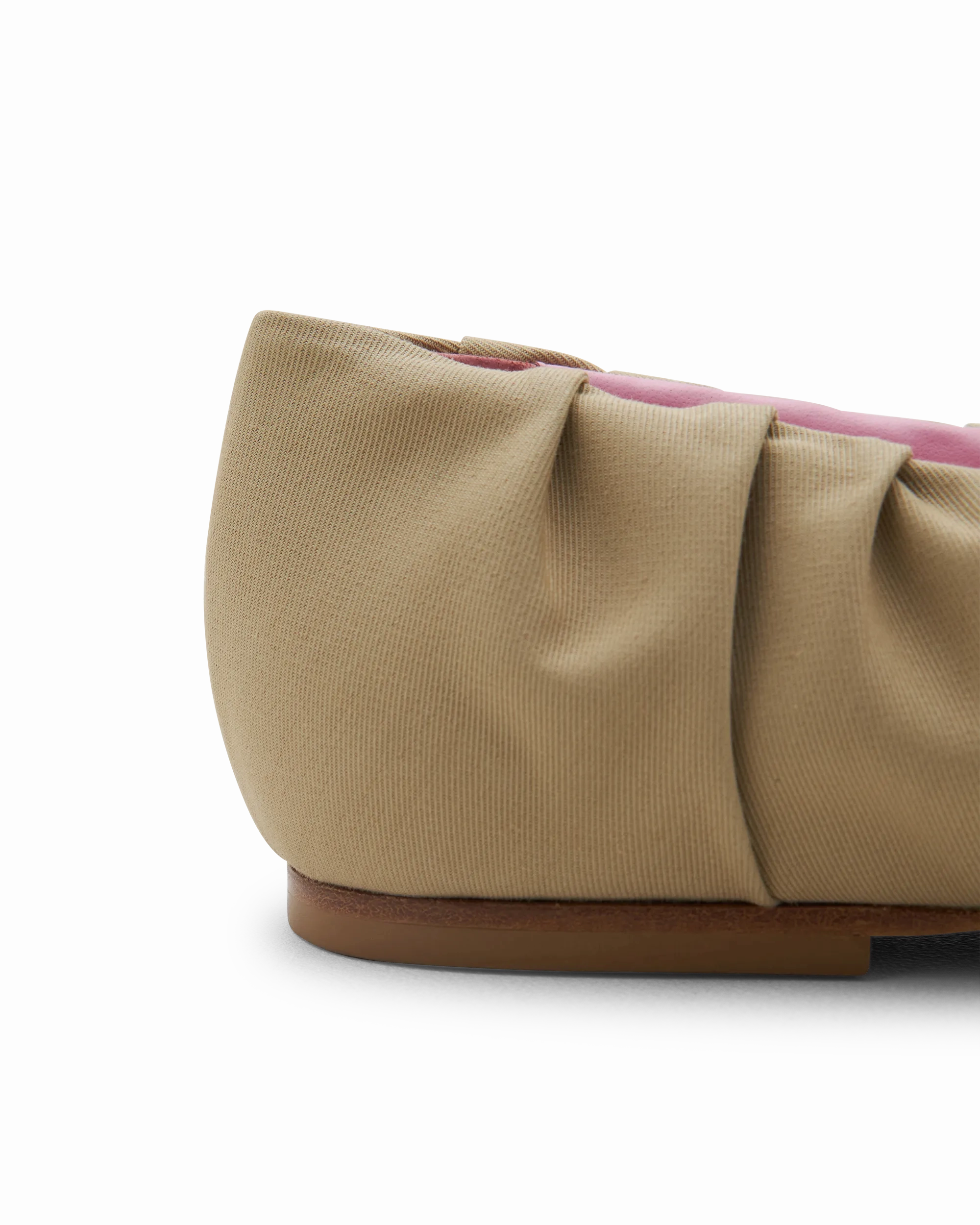 Ruched Canvas Eden Ballerina Flats