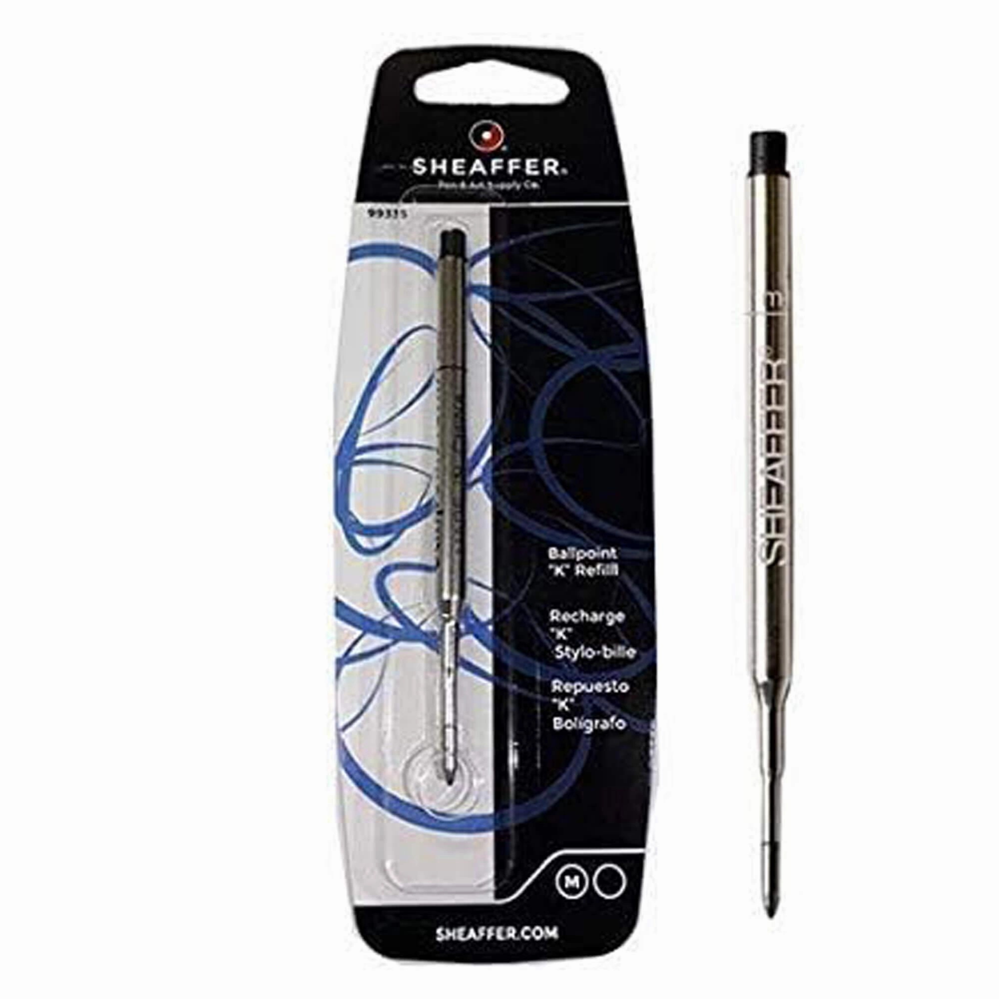 Sheaffer Refill - K Style Long Lasting and Dependable Black Medium Ballpoint | 99335