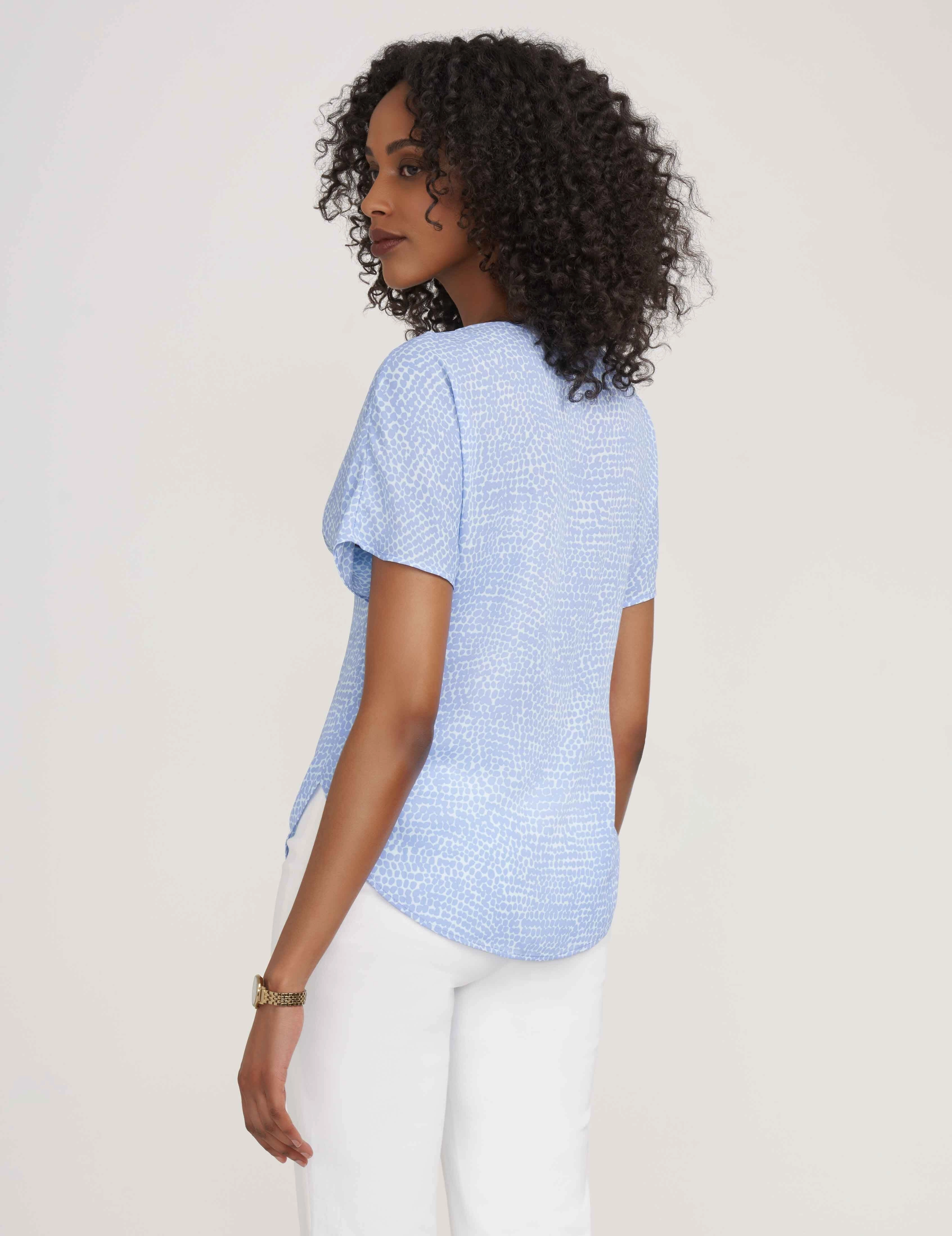 Short Sleeve Bateau Blouse- Sale