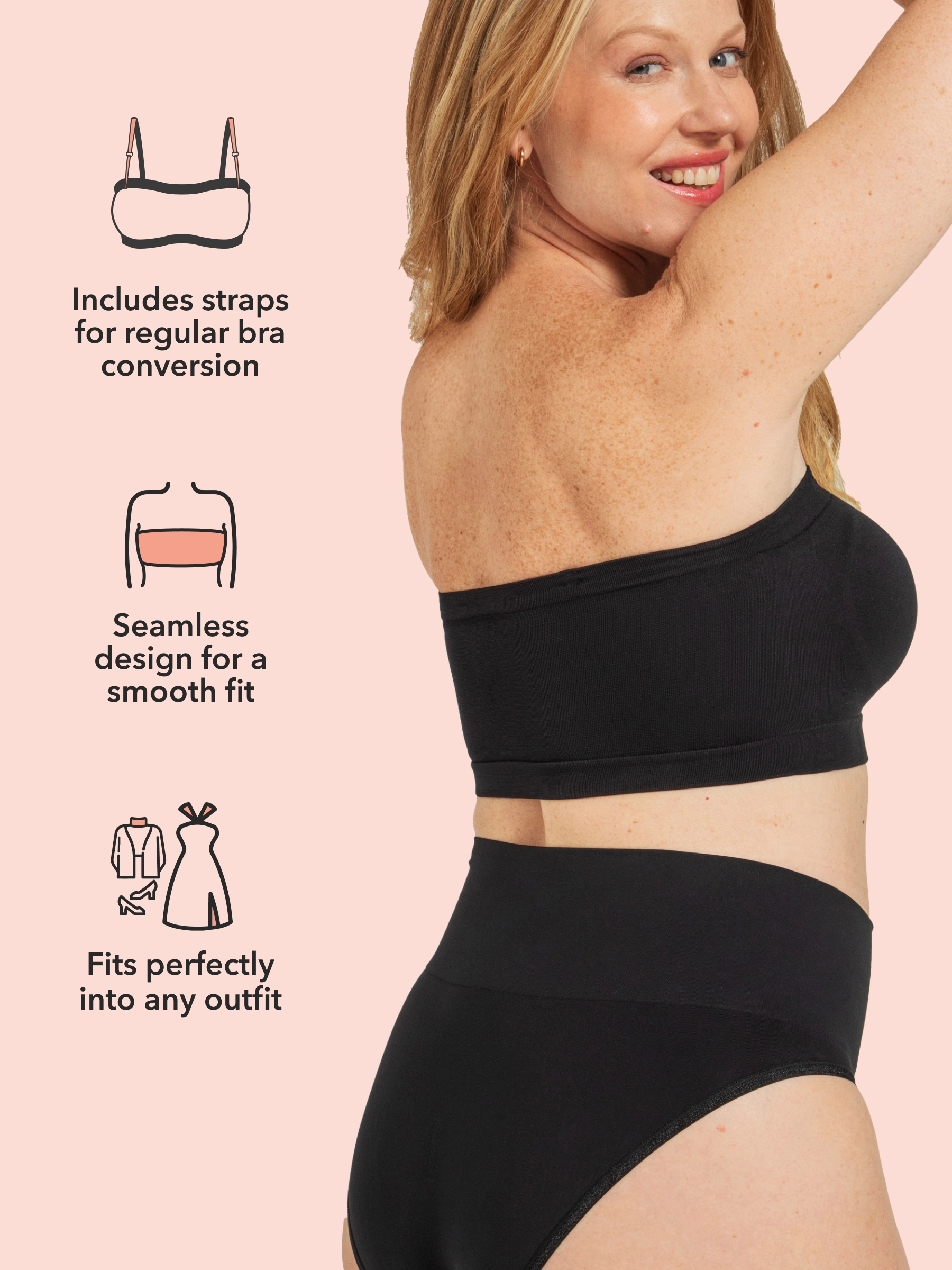 Truekind® Convertible Strapless Bandeau Bra